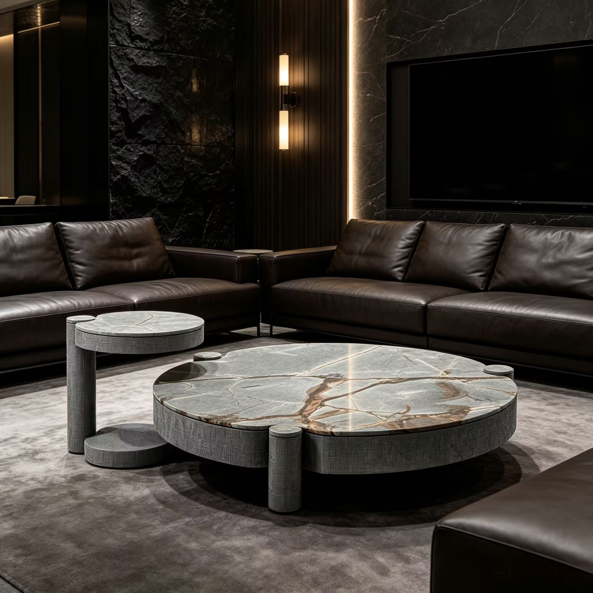 Nora Living Room Creativity Simple Marble Combination Coffee Table