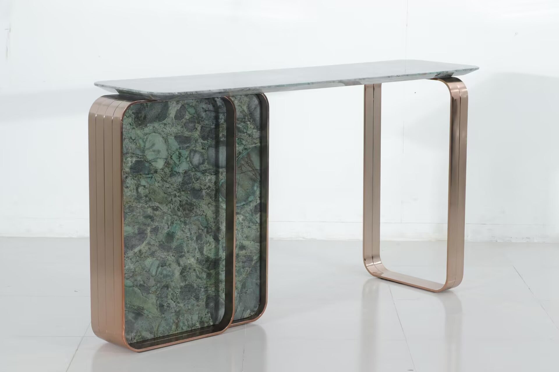 Nova Italian Artistic Stainless Steel High-End Natural Marble Console