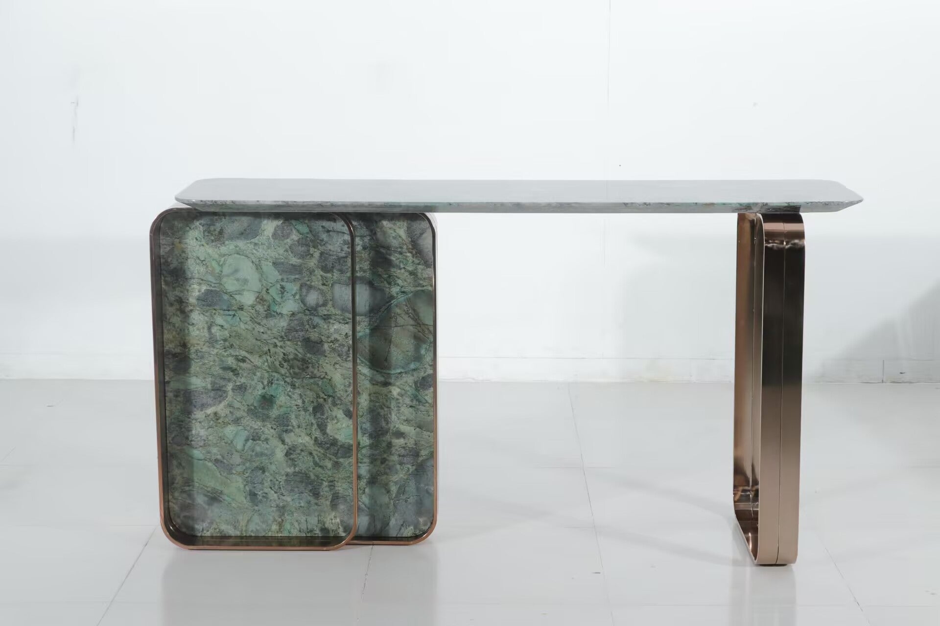 Nova Italian Artistic Stainless Steel High-End Natural Marble Console