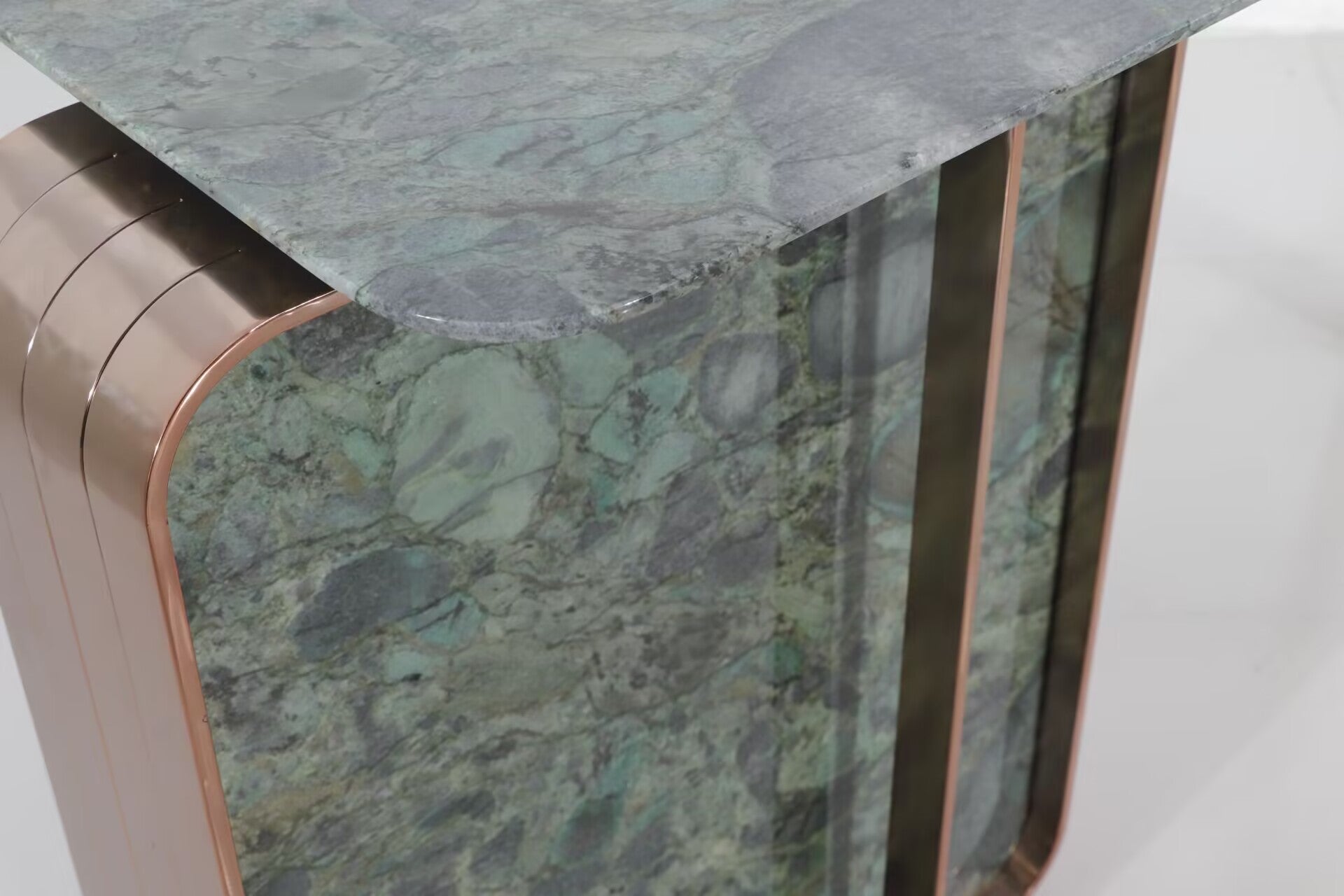 Nova Italian Artistic Stainless Steel High-End Natural Marble Console