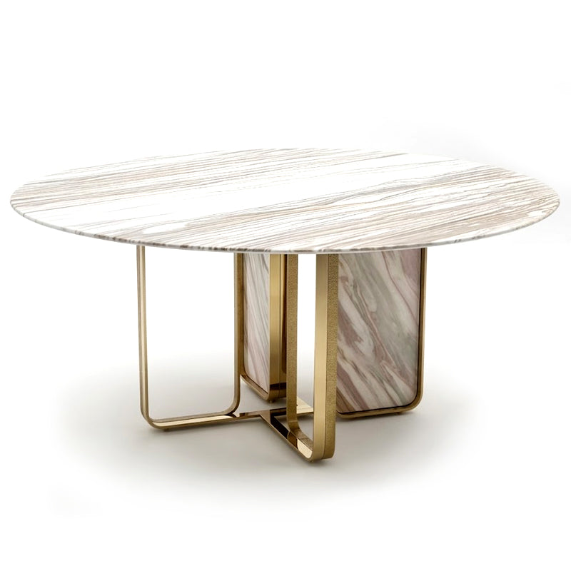 Nova Designer Creativity Natural Marble Round Dining Table