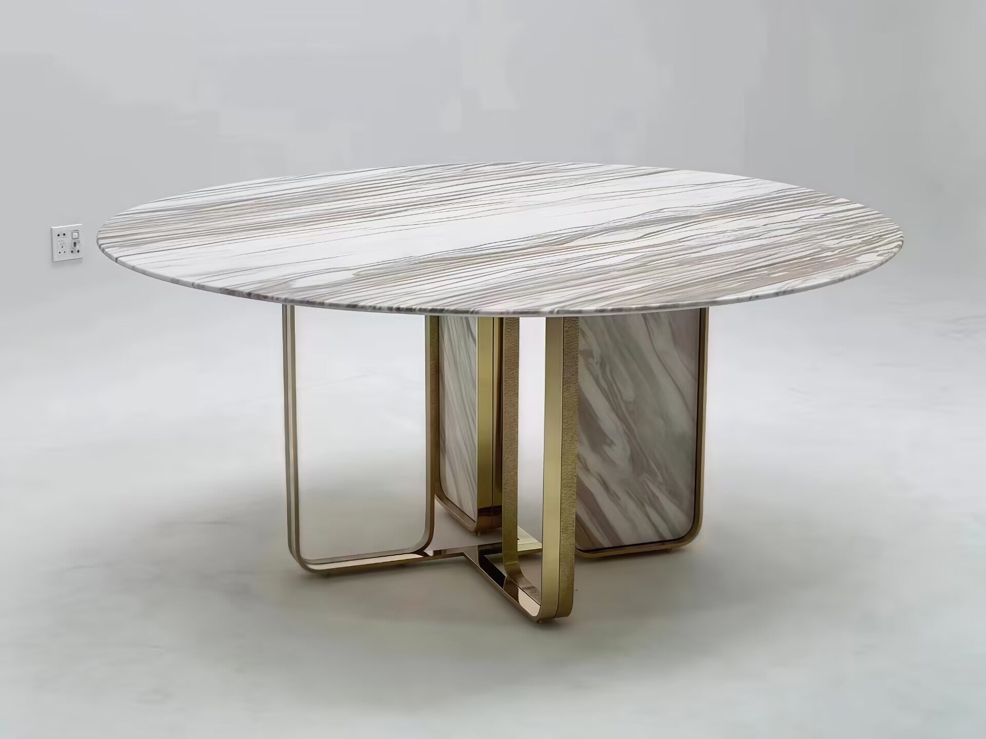 Nova Designer Creativity Natural Marble Round Dining Table