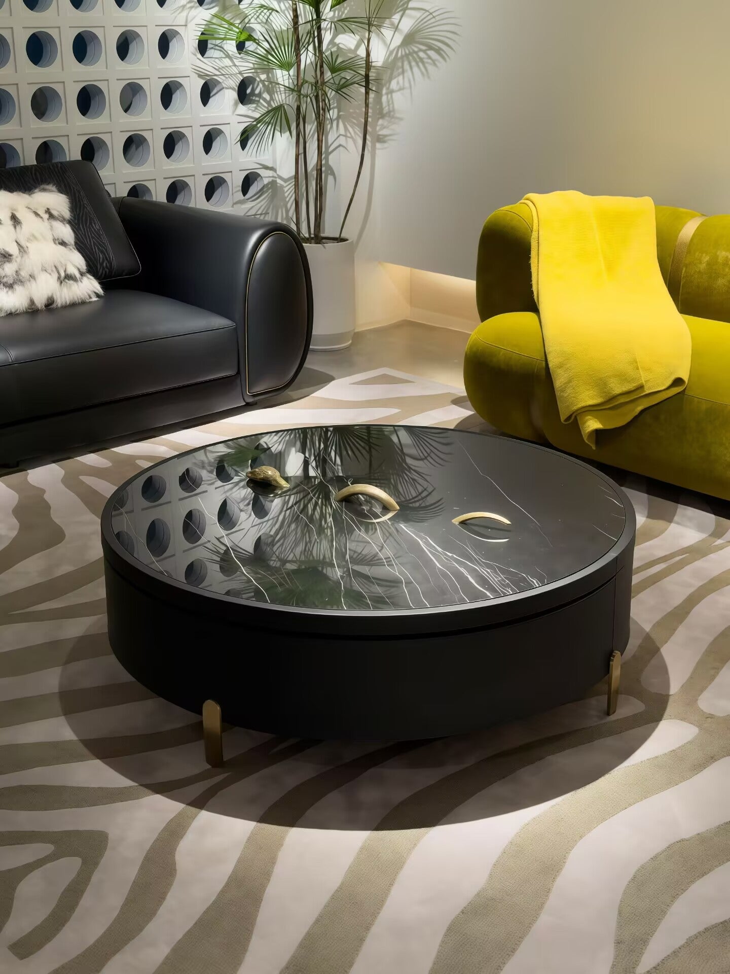 Nyoka Italian High End Living Room Marble Combination Coffee Table