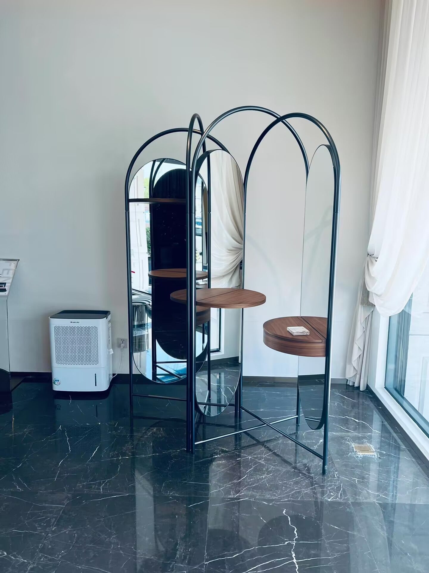 Oi Italian Villa Bedroom High-End Minimalism Irregular Full-Length Mirror