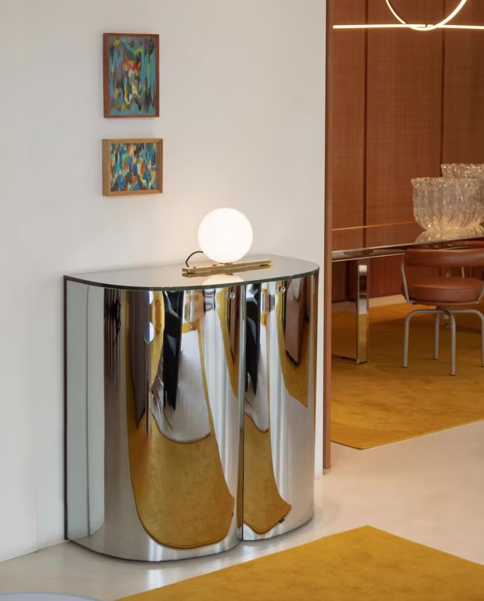 Oltralpe Modern Minimalism Upscale Stainless Steel Wine Cabinet