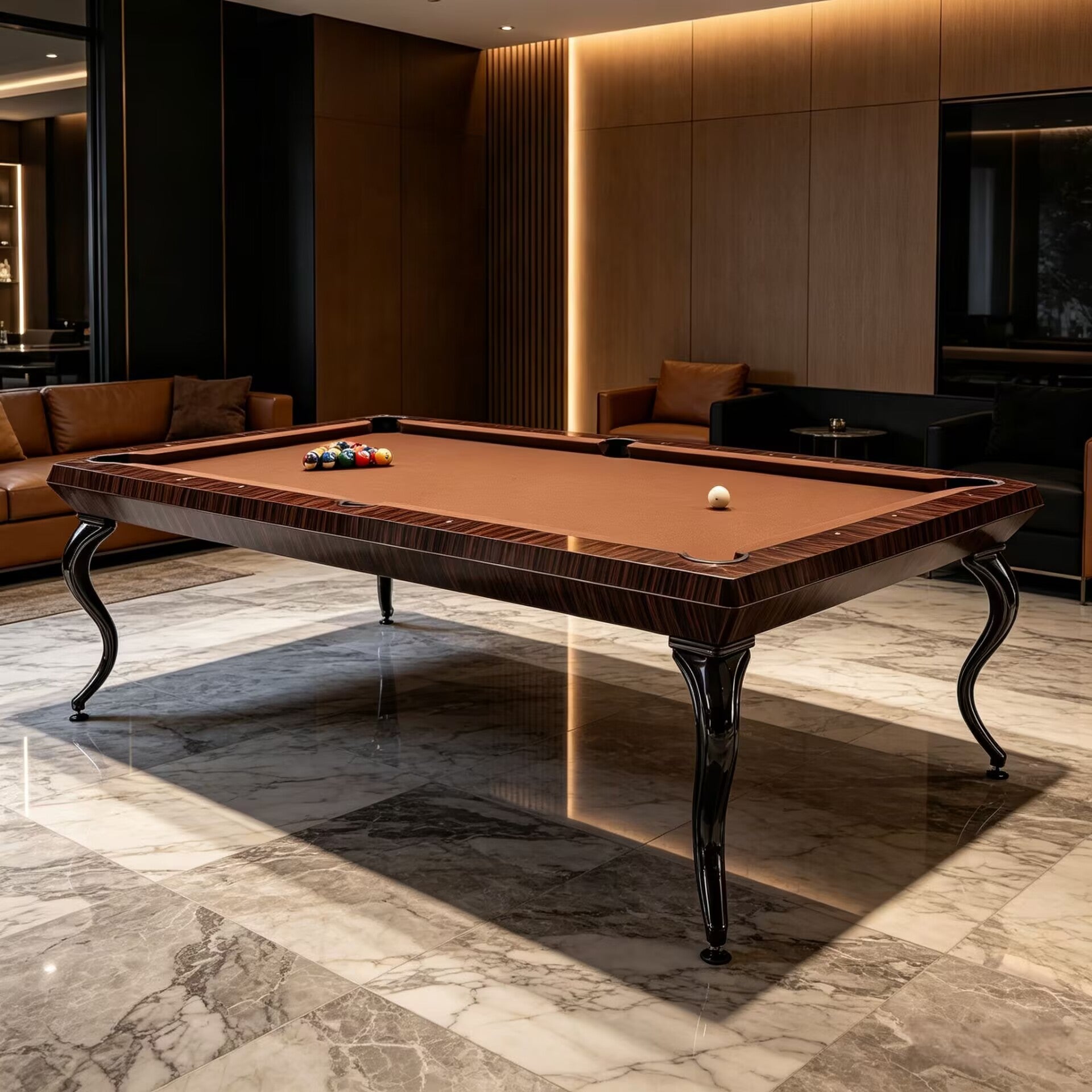 Opera Luxurious High-End Solid Wood Stainless Steel Billiard Table