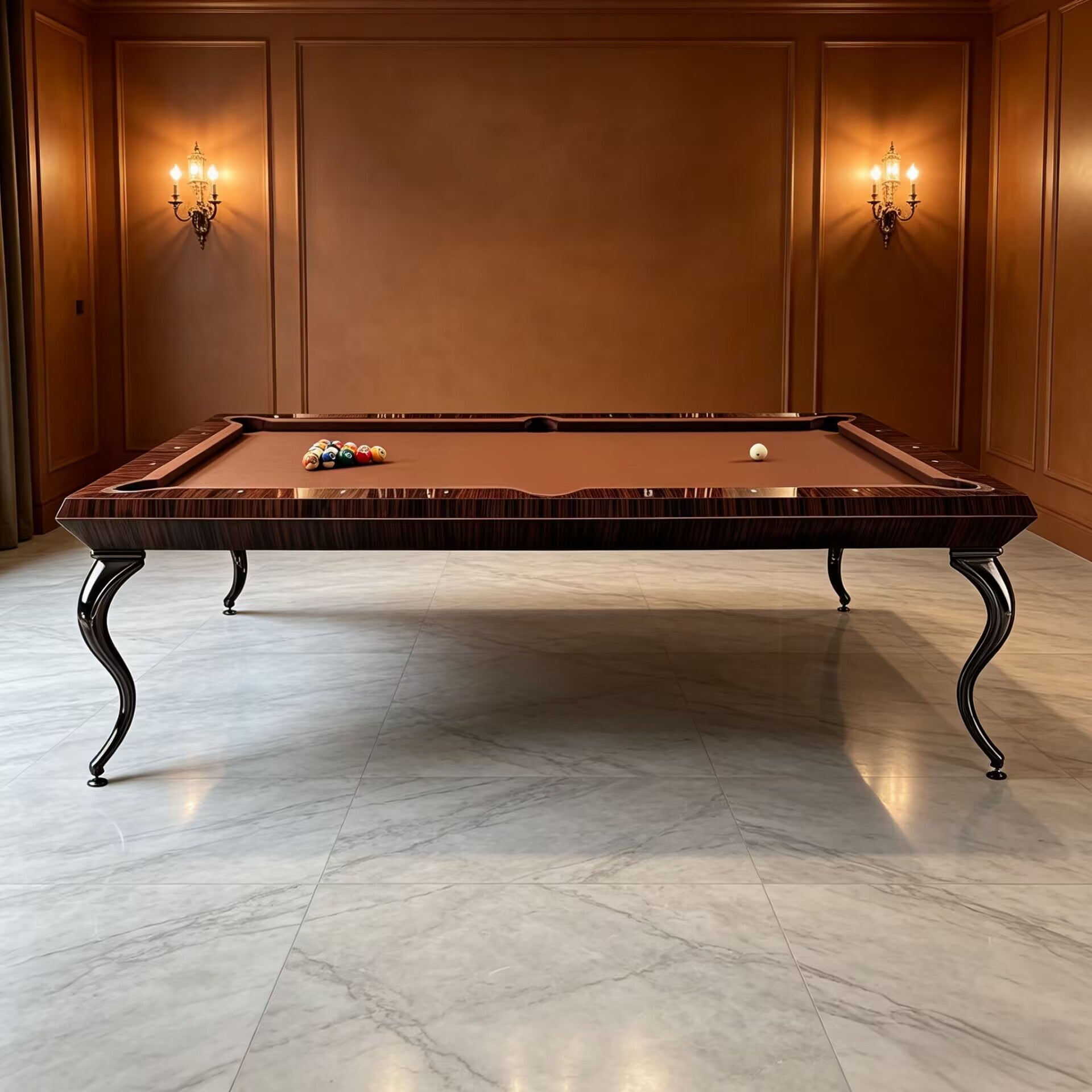 Opera Luxurious High-End Solid Wood Stainless Steel Billiard Table