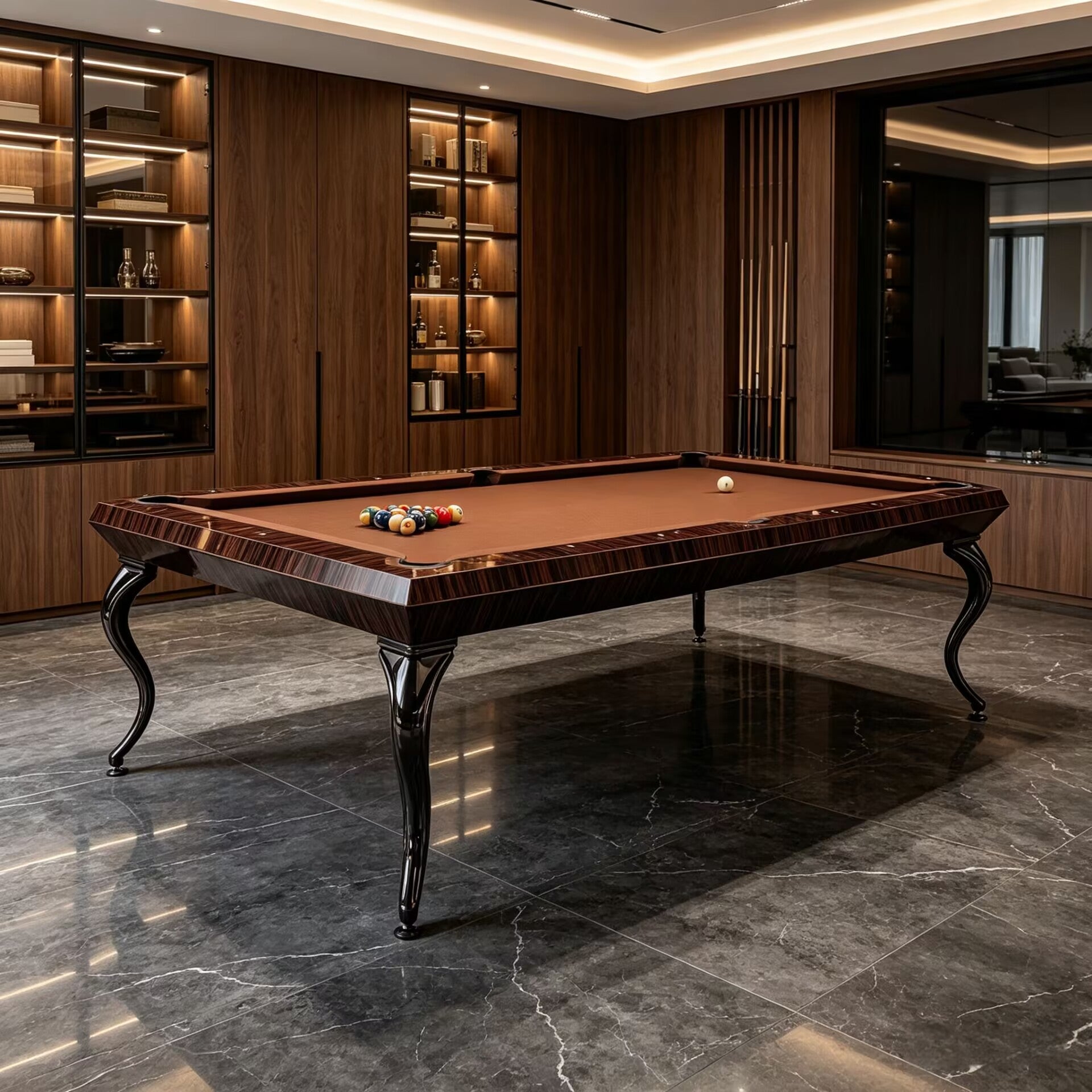 Opera Luxurious High-End Solid Wood Stainless Steel Billiard Table