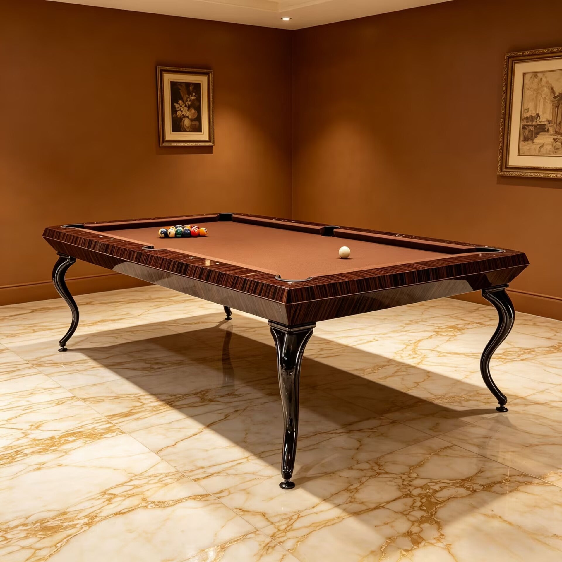 Opera Luxurious High-End Solid Wood Stainless Steel Billiard Table