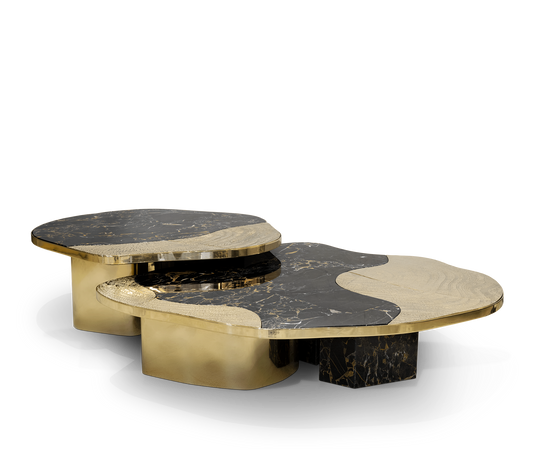 ophelia portoro marble and gold center table Versions