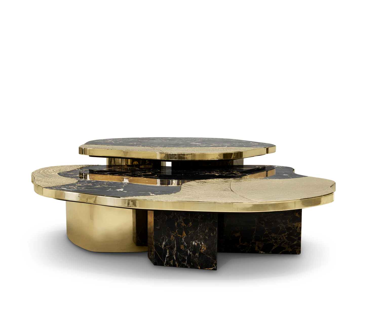 ophelia portoro marble and gold center table Versions
