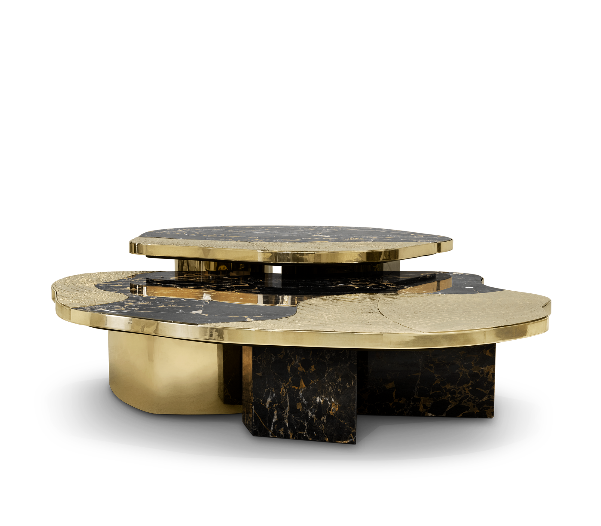 ophelia portoro marble and gold center table Versions