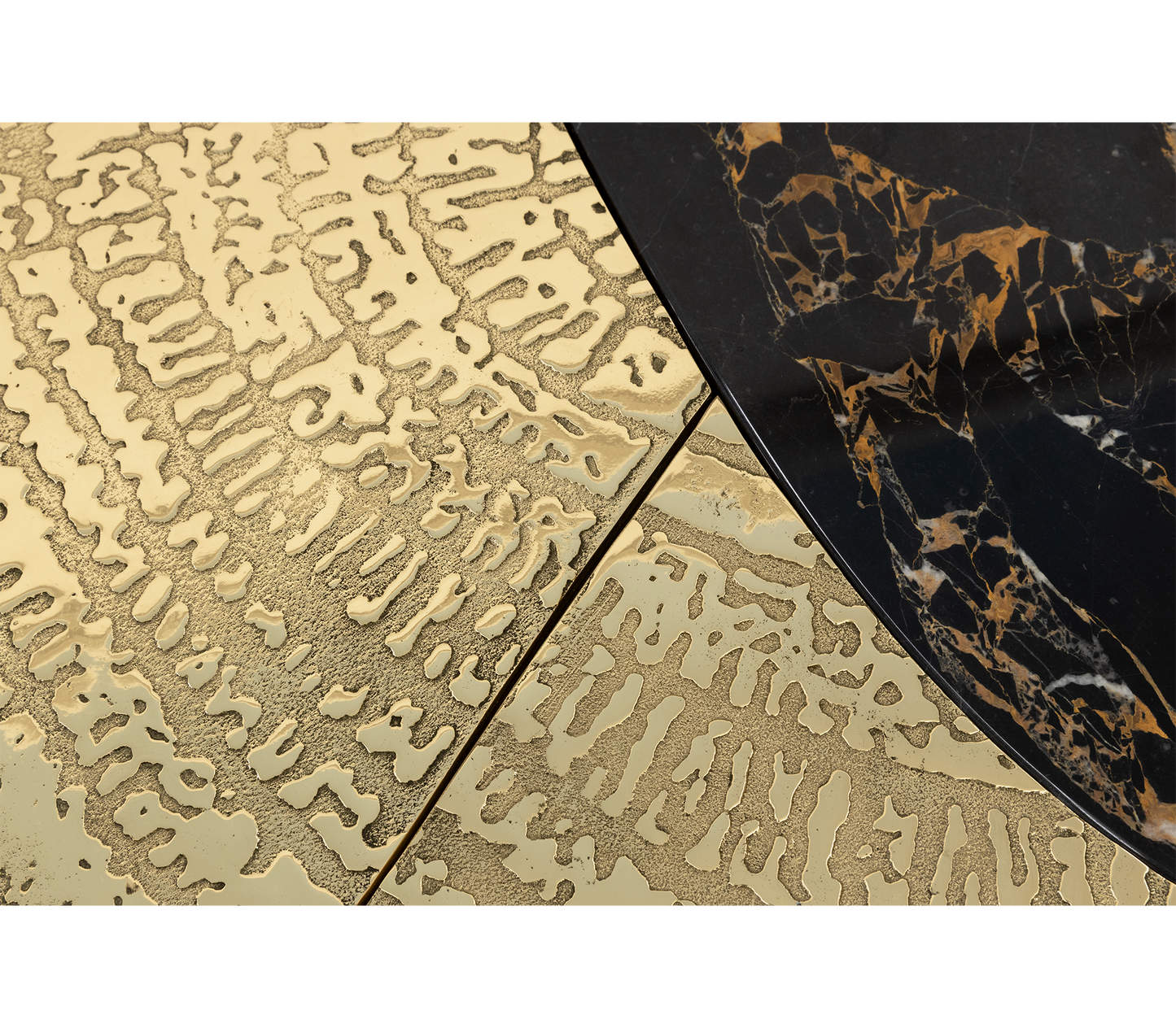 ophelia portoro marble and gold center table Versions