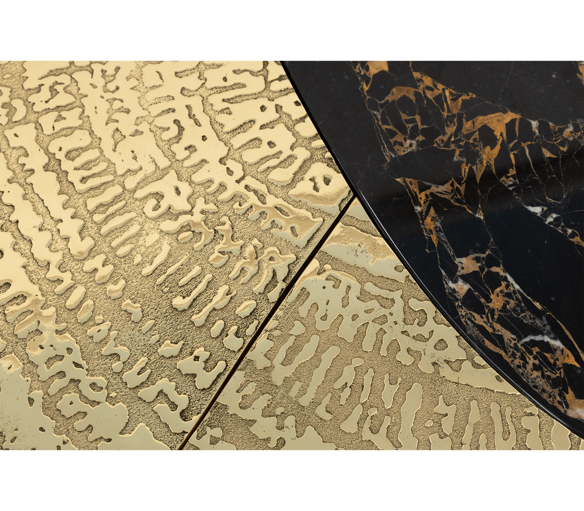 ophelia portoro marble and gold center table Versions