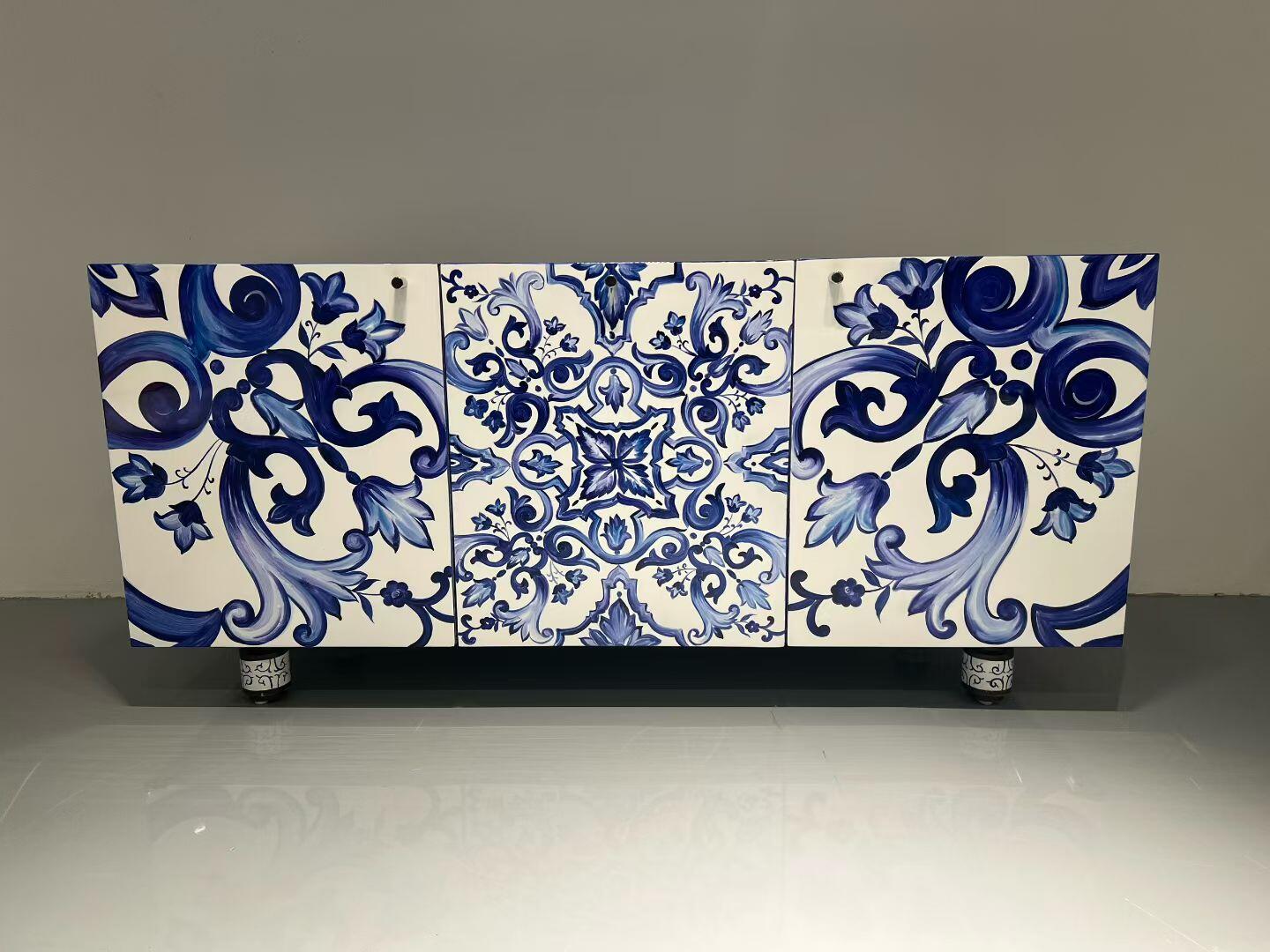 Orione Italian Minimalist Creativity Solid Wood Painted Sideboard