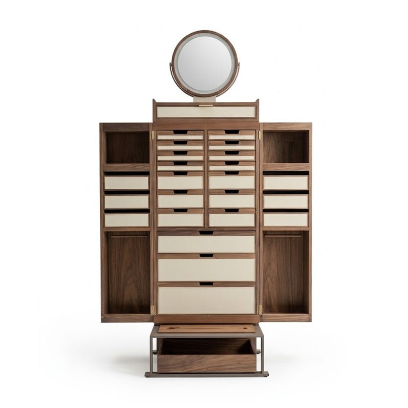 Oro Villa Bedroom Unique Artistic Solid Wood Jewelry Cabinet