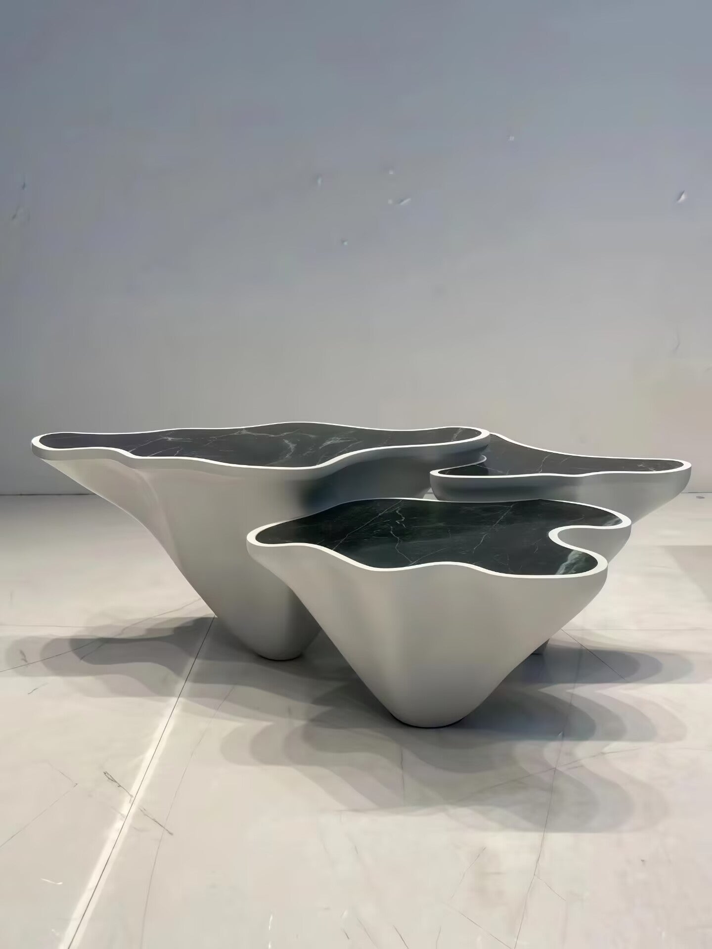 Pamukkale Modern Luxury Irregular Marble Combination Coffee Table