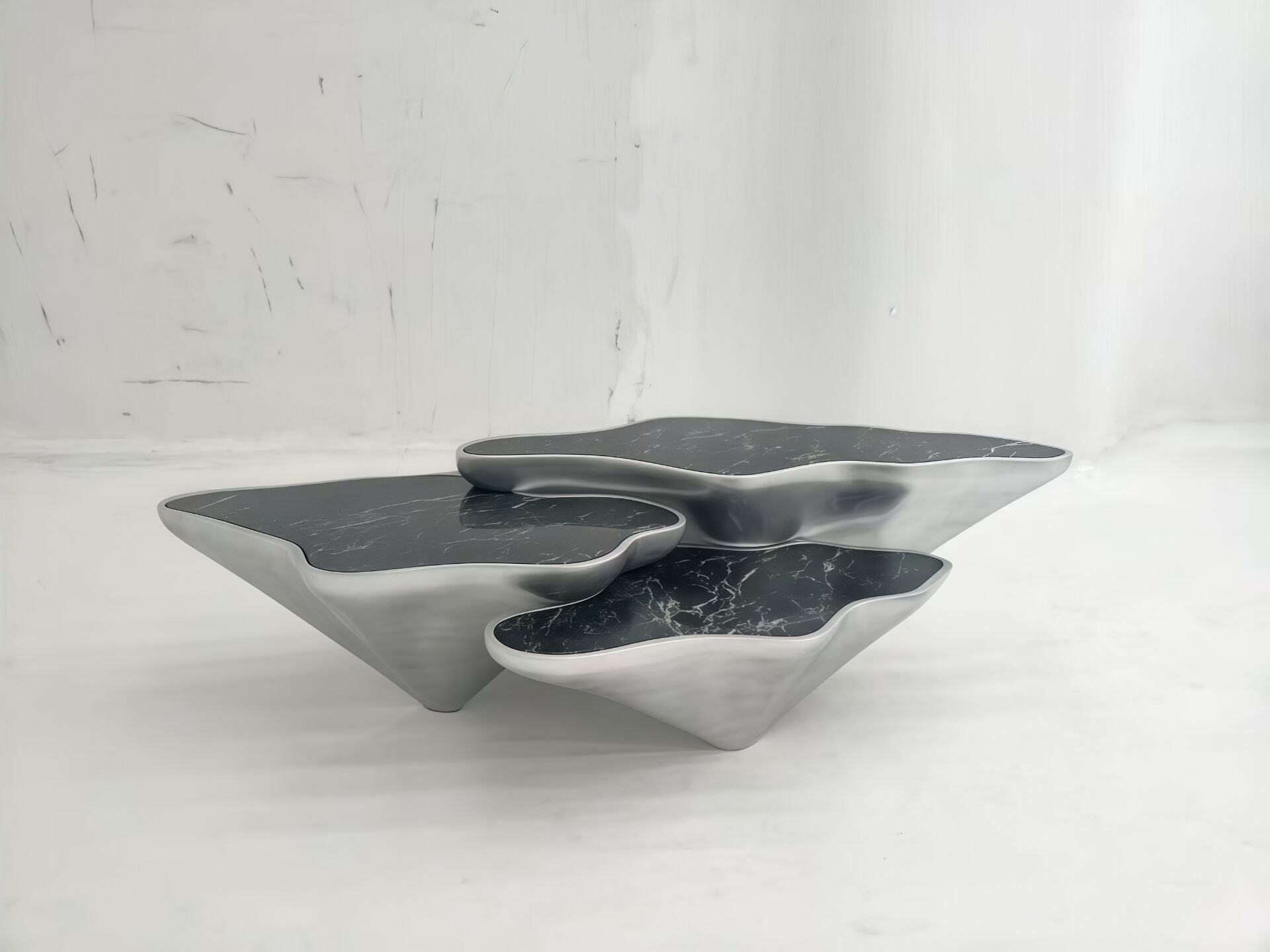 Pamukkale Modern Luxury Irregular Marble Combination Coffee Table