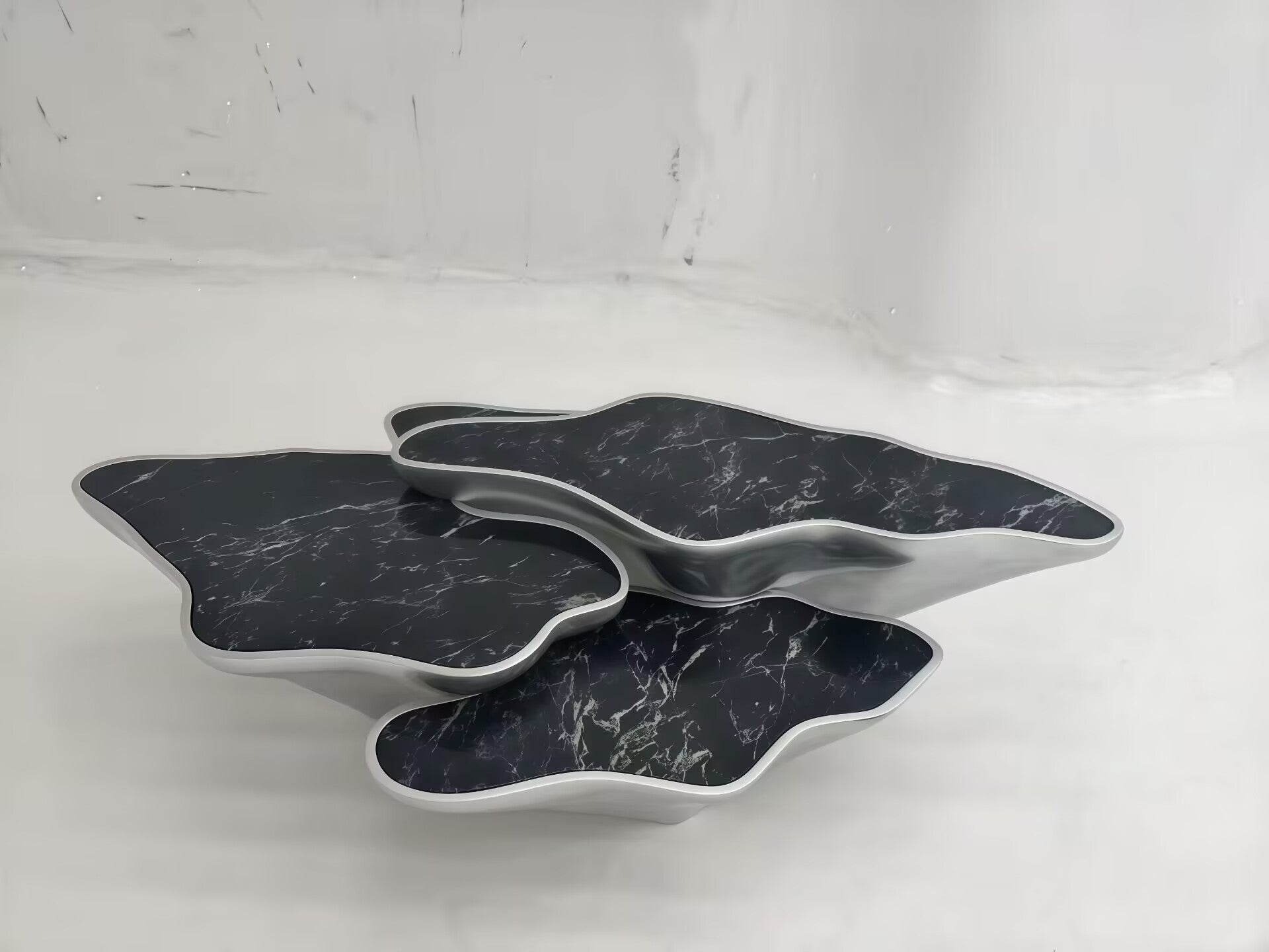 Pamukkale Modern Luxury Irregular Marble Combination Coffee Table