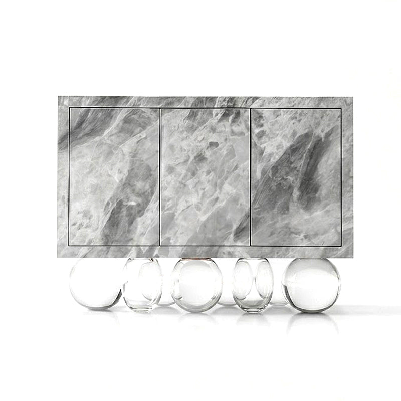 Paradise Luxury Unique High-End Glass Marble Decorative Sideboard