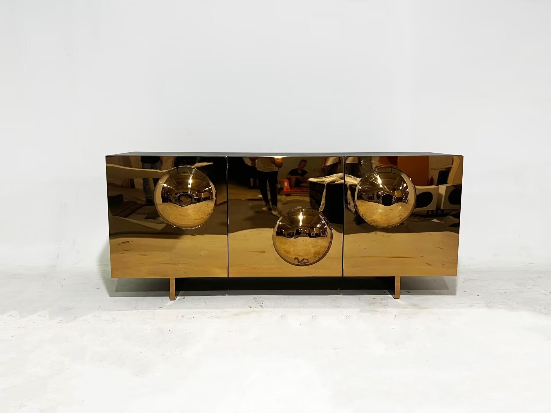 Paramount Italian Simplicity Stainless Steel Customize Sideboard