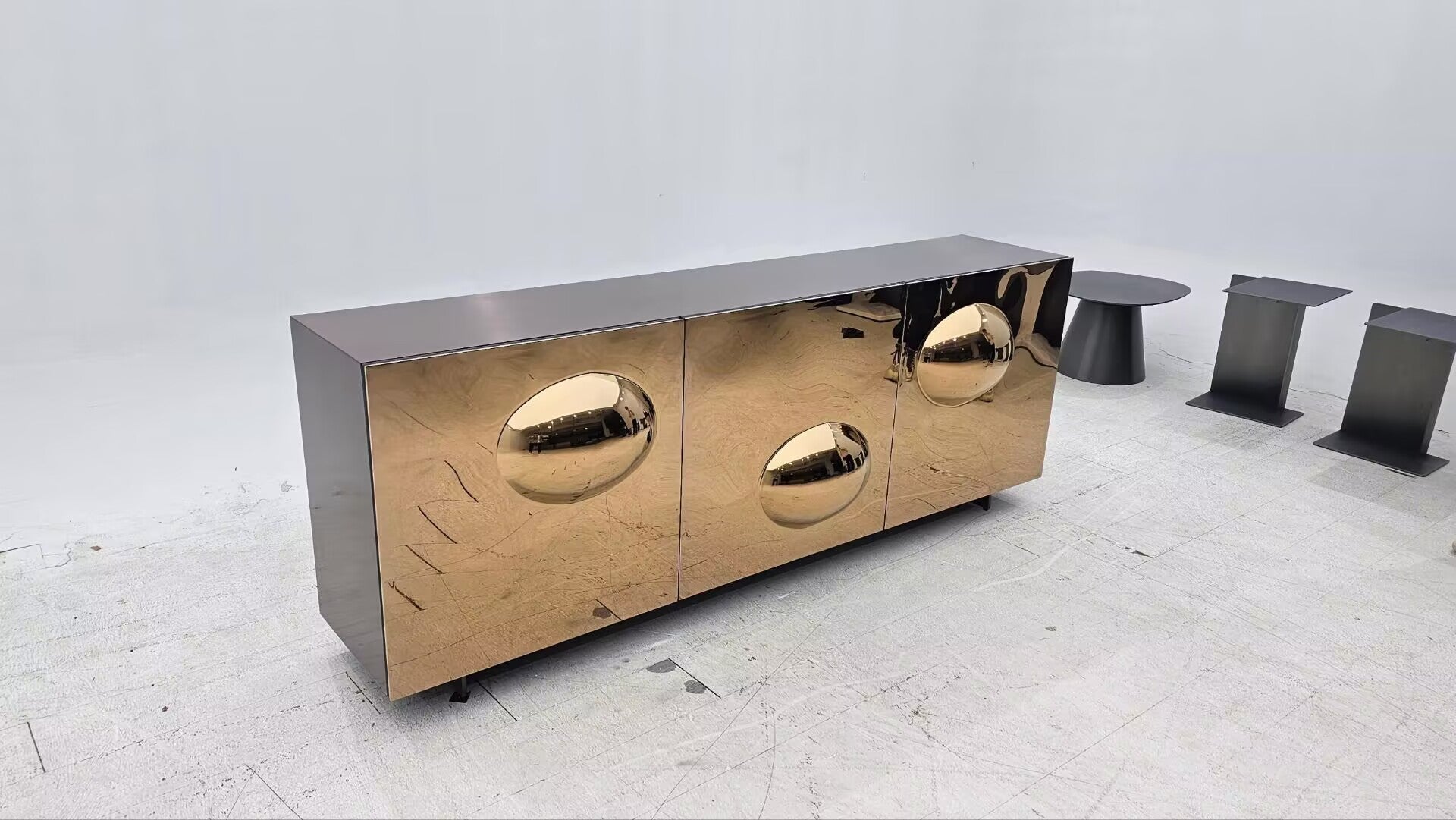 Paramount Italian Simplicity Stainless Steel Customize Sideboard