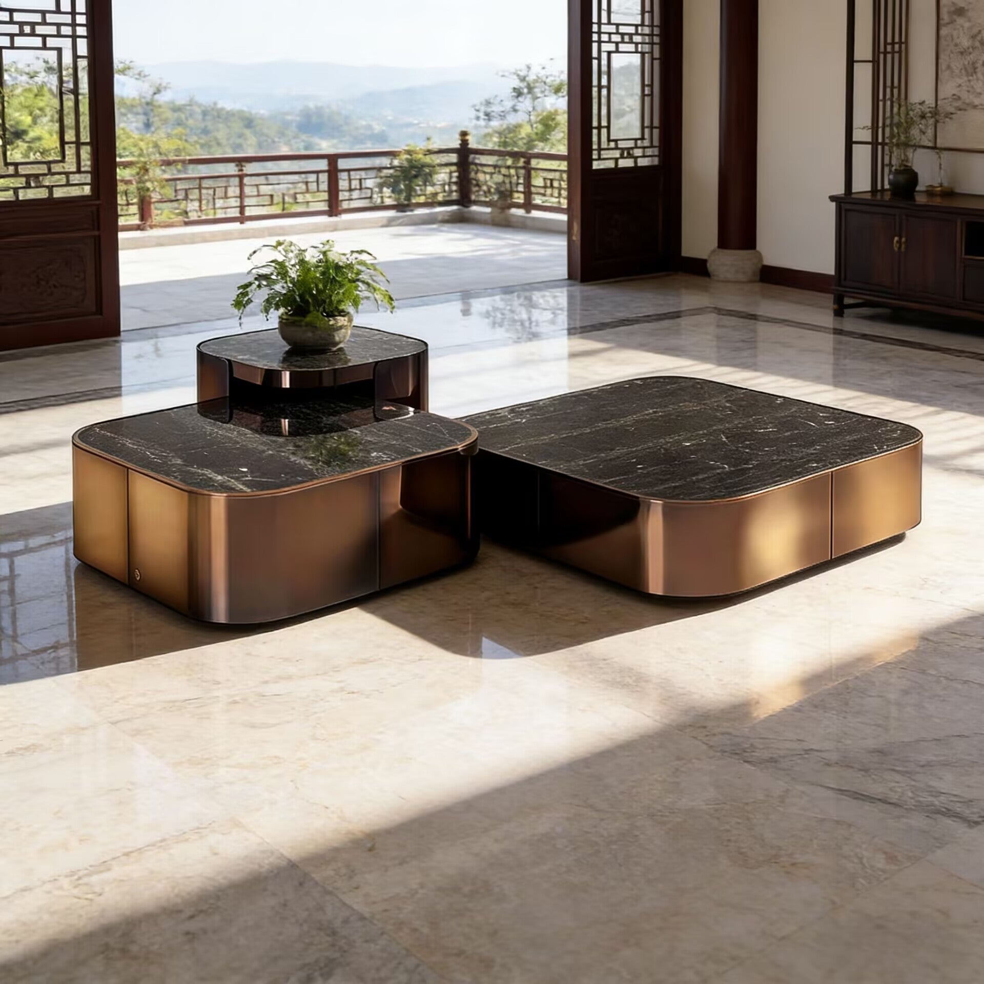 Parsons Living Room Modern Minimalism Marble Modular Coffee Table