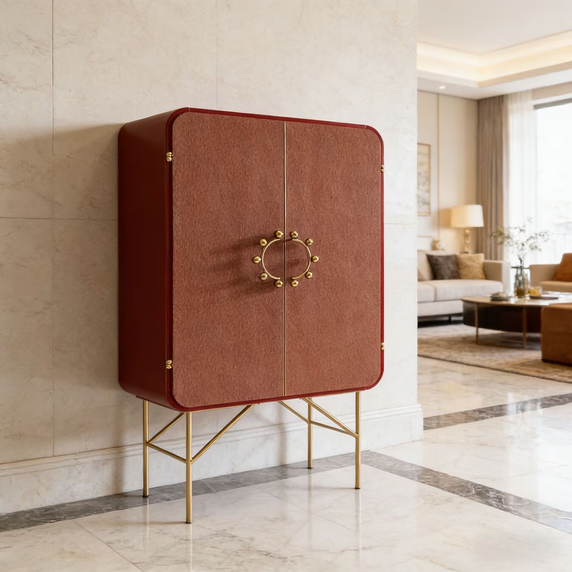 Parvati Nanda Designer Art Simplicity Solid Wood Storage Cabinet