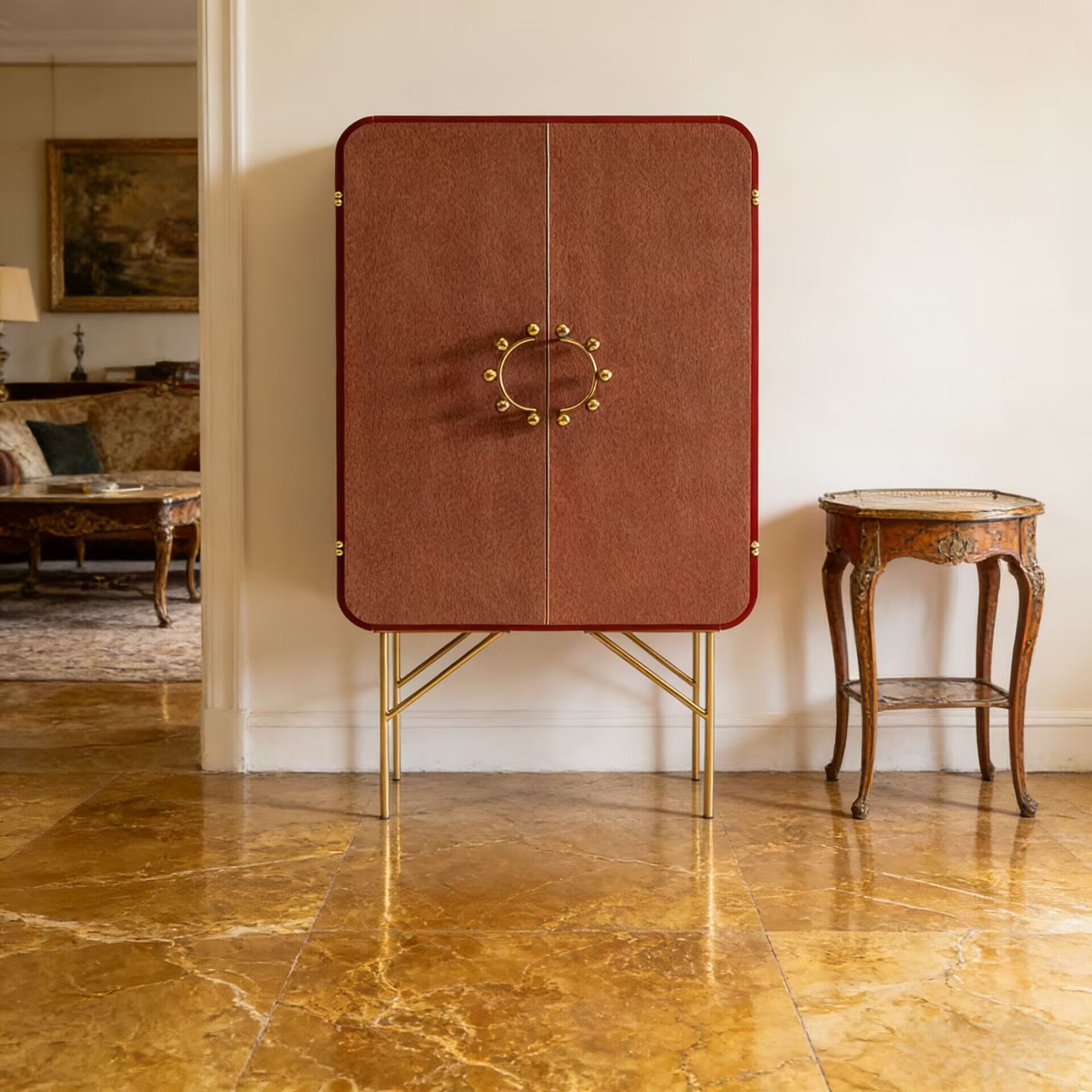 Parvati Nanda Designer Art Simplicity Solid Wood Storage Cabinet