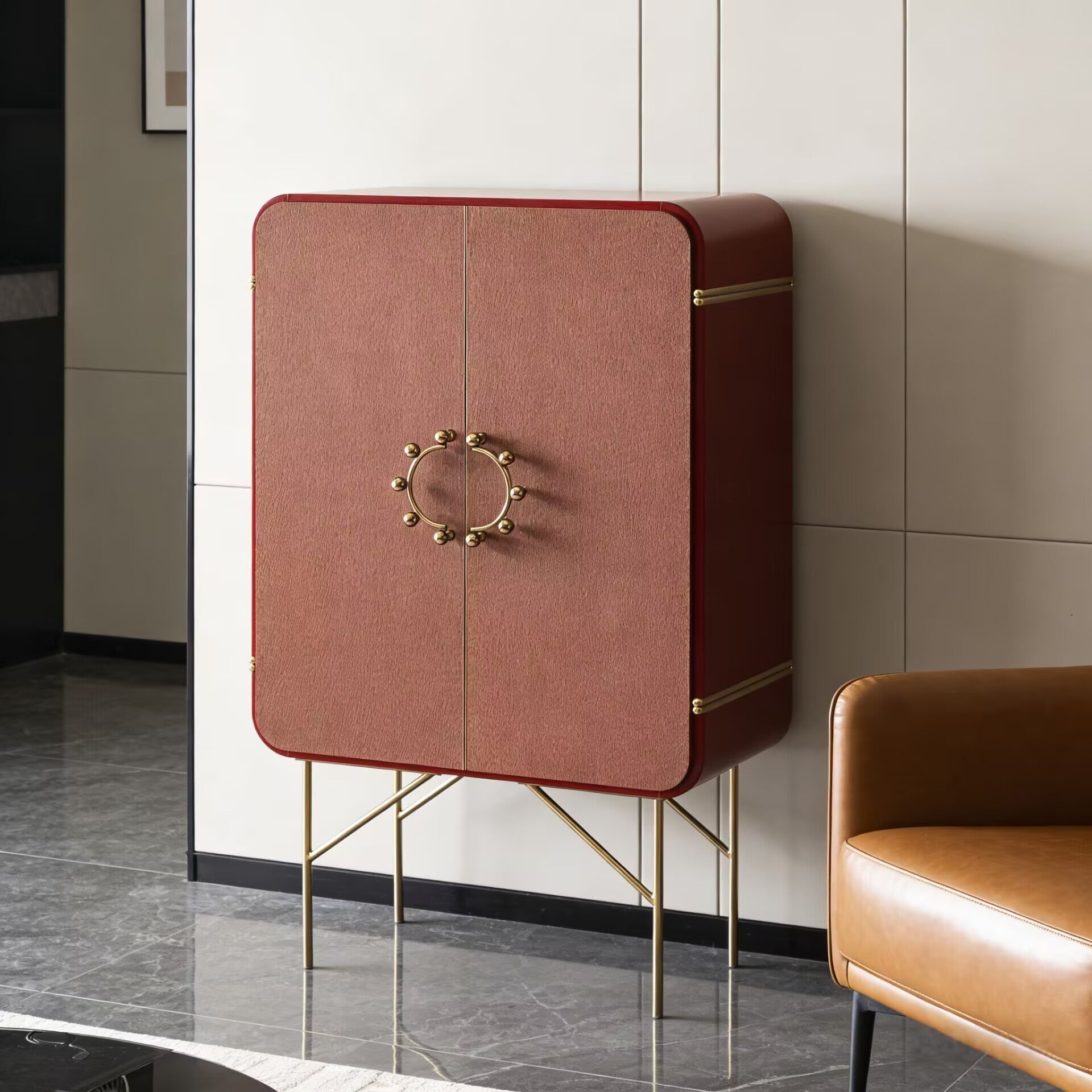 Parvati Nanda Designer Art Simplicity Solid Wood Storage Cabinet