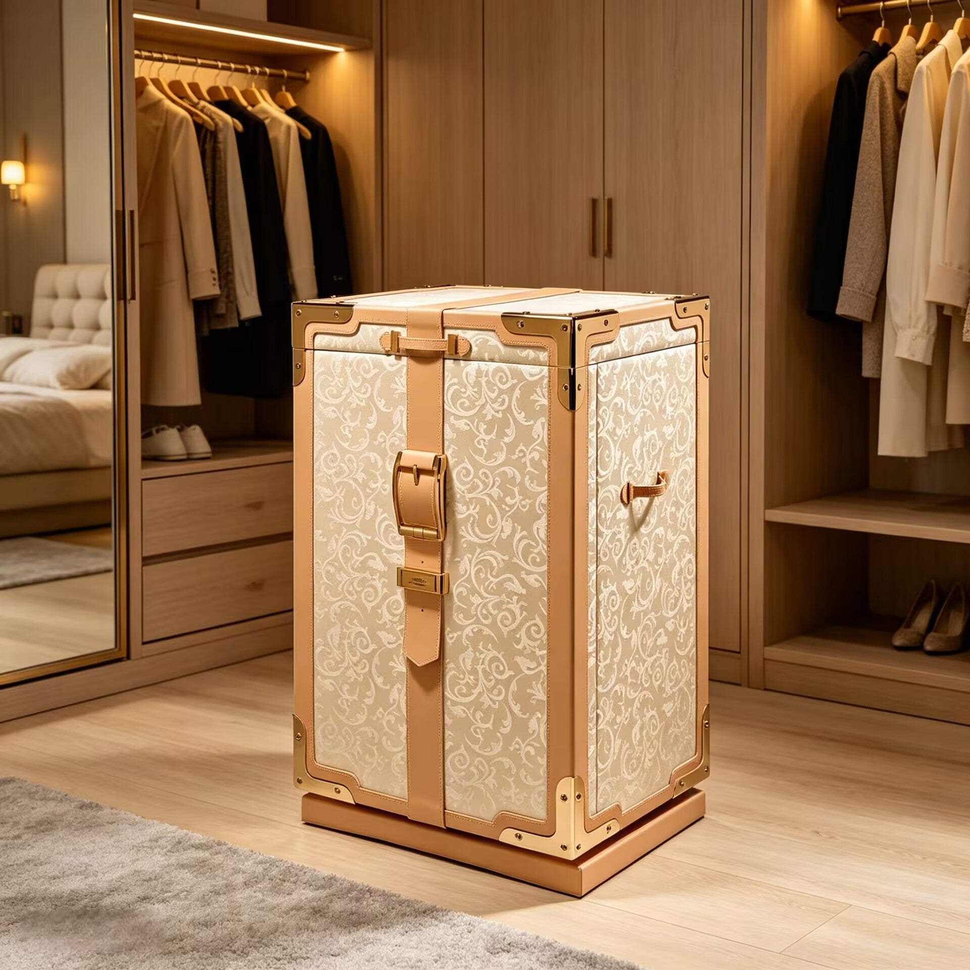Pauline Italian Luxurious Creativity Solid Wood Jewelry Cabinet