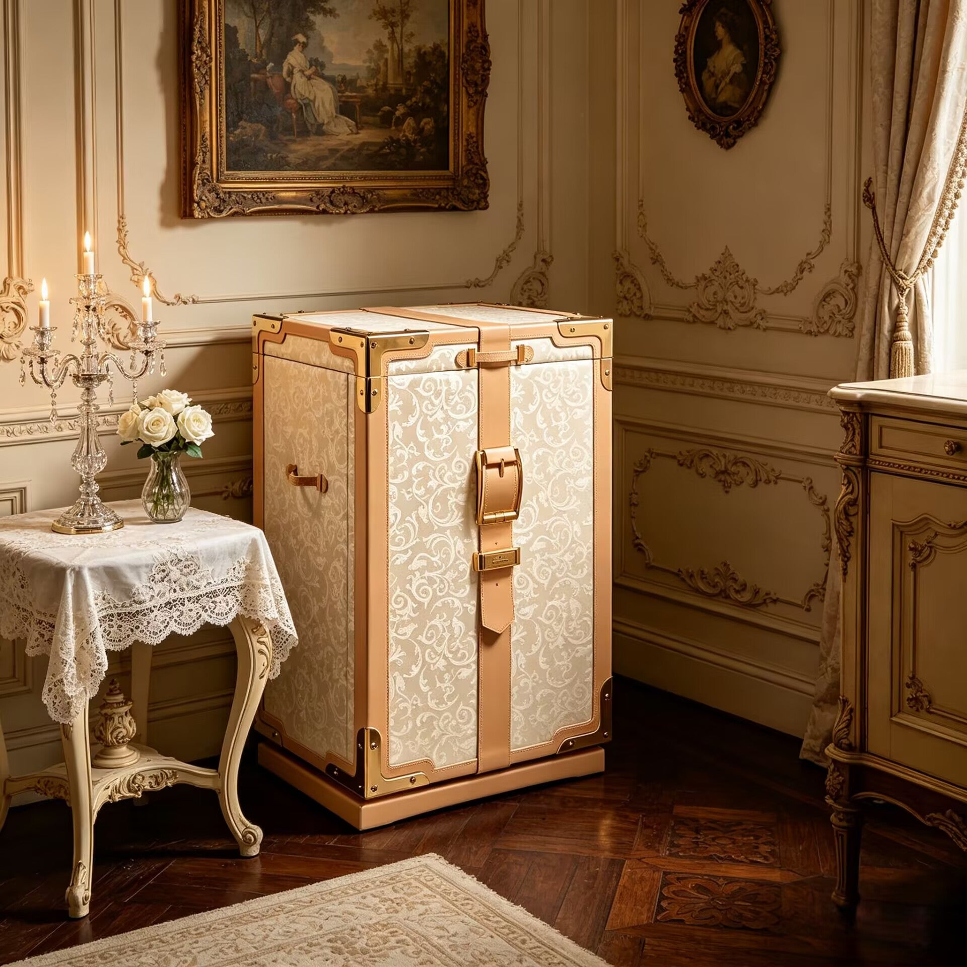 Pauline Italian Luxurious Creativity Solid Wood Jewelry Cabinet