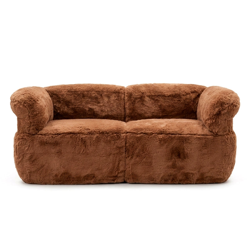 Peekasit Upscale Velvet Unique Artistic Multi-Person Straight Sofa