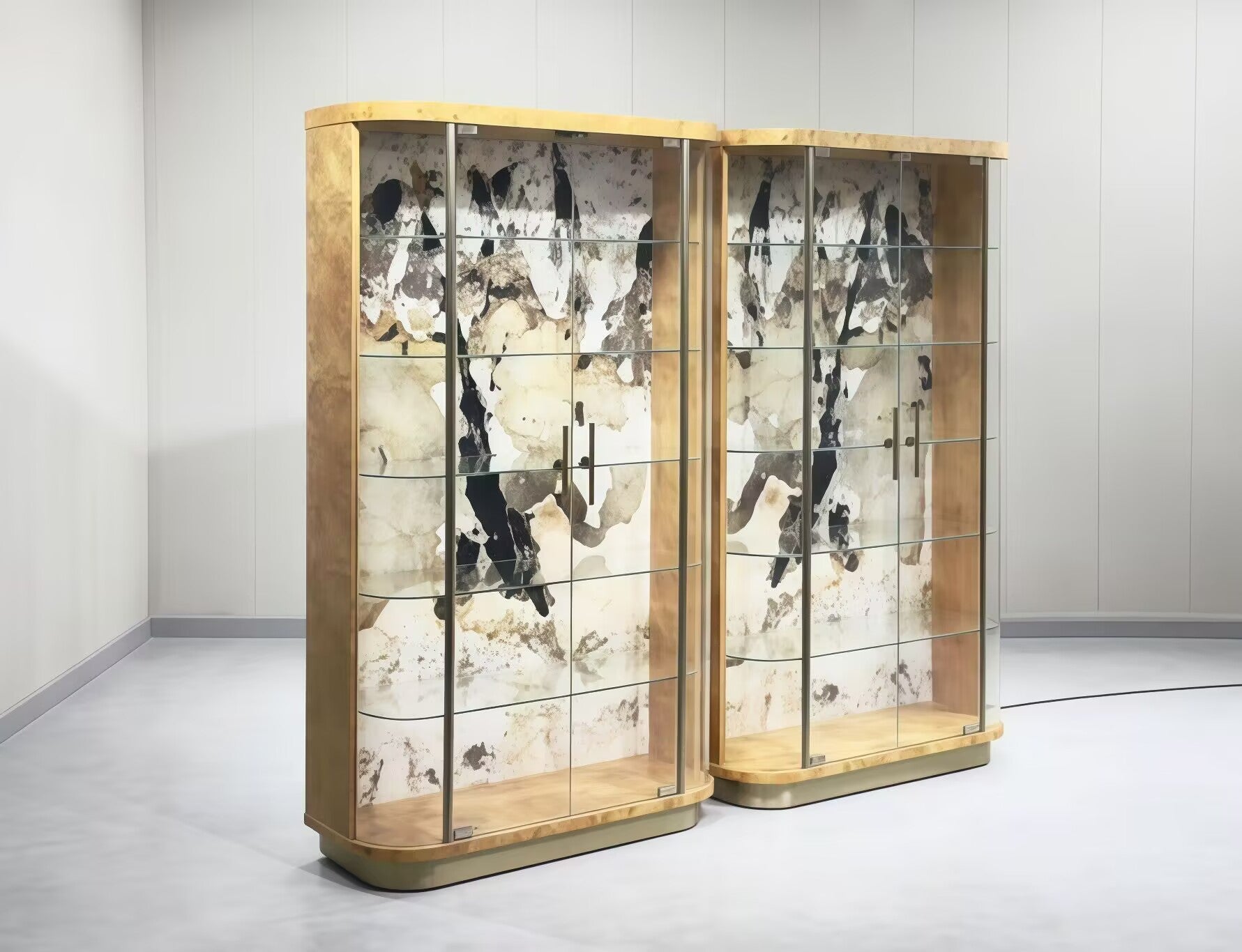 Penedo Luxurious Minimalist Creativity Marble Glass Wine Cabinet