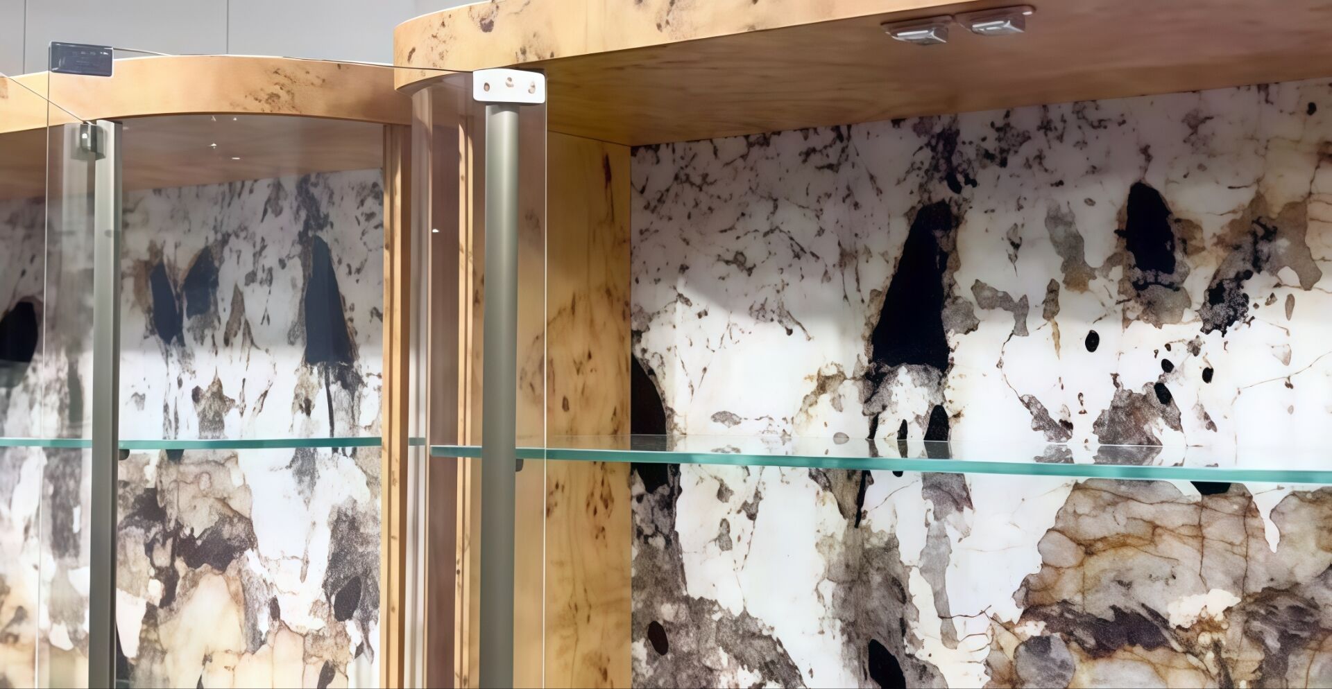 Penedo Luxurious Minimalist Creativity Marble Glass Wine Cabinet
