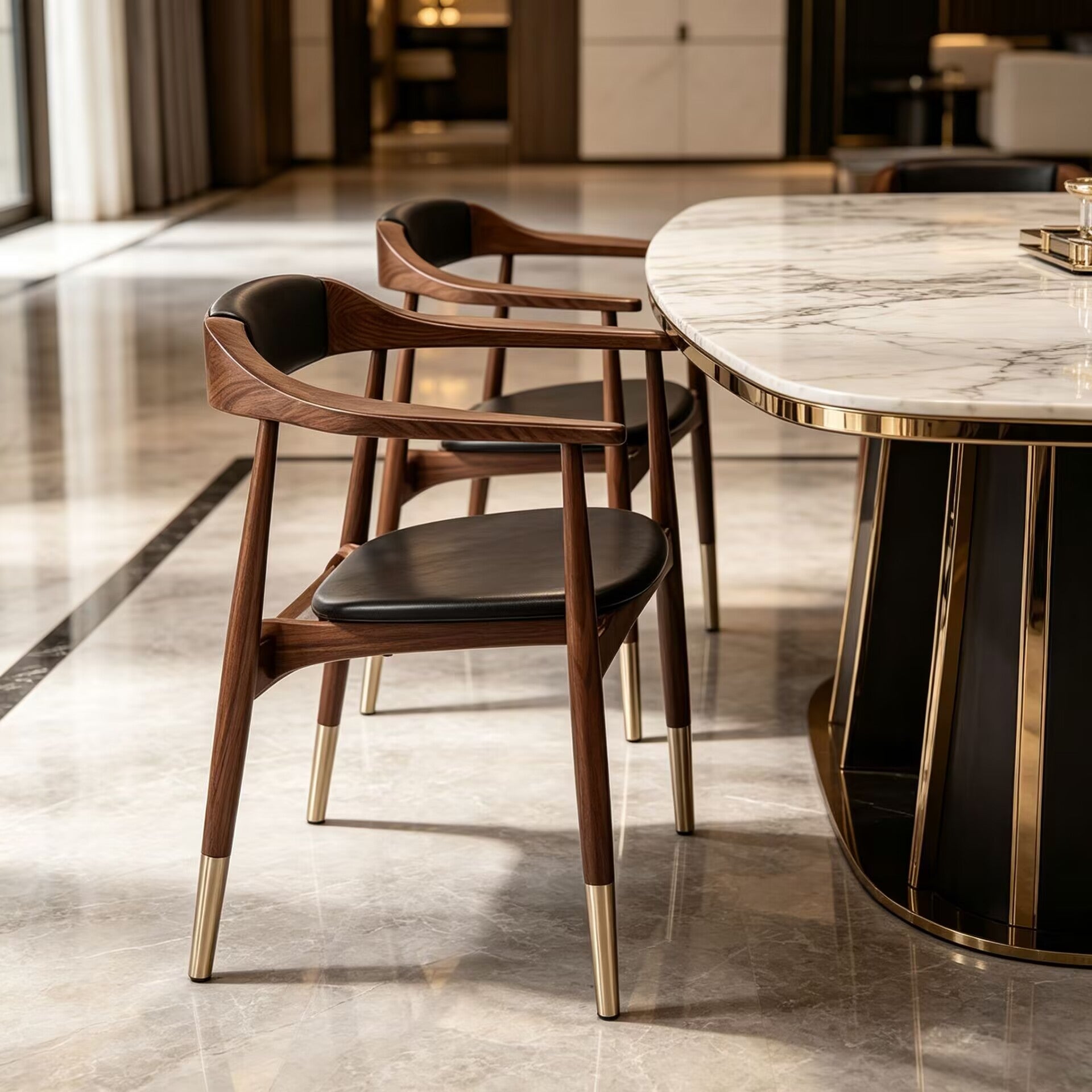 Perry High-End Simple Solid Wood Customize Single Dining Chair
