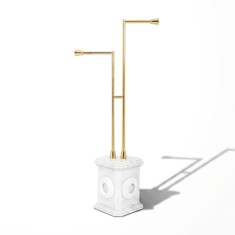 Petra High-End Marble Designer Artistic Stainless Steel Towel Rack