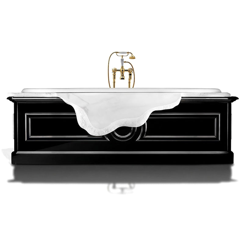 Petra High-End Creativity Solid Wood Simplicity Marble Bathtub
