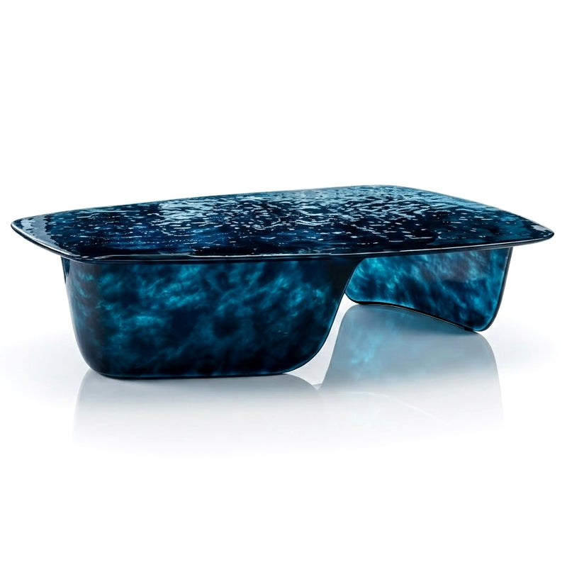 Pierre Italian High-End Creativity Deep Blue Glass Coffee Table
