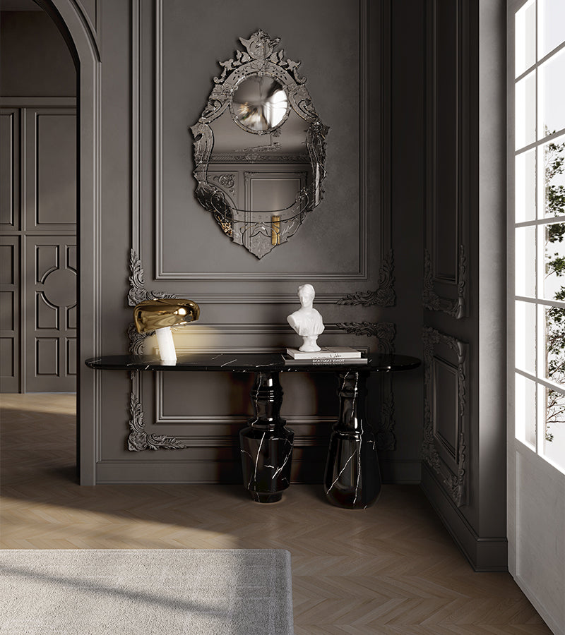 PIETRA NERO MARQUINA CONSOLE MODERN FURNITURE