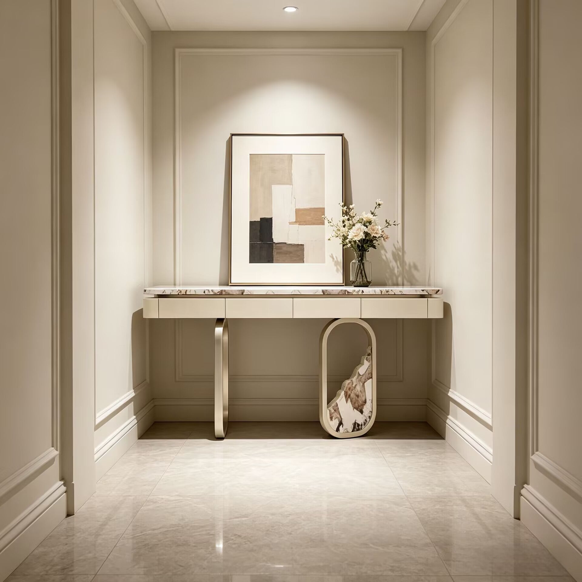 Plata Villa Living Room Designer Marble Customize Entryway Cabinet