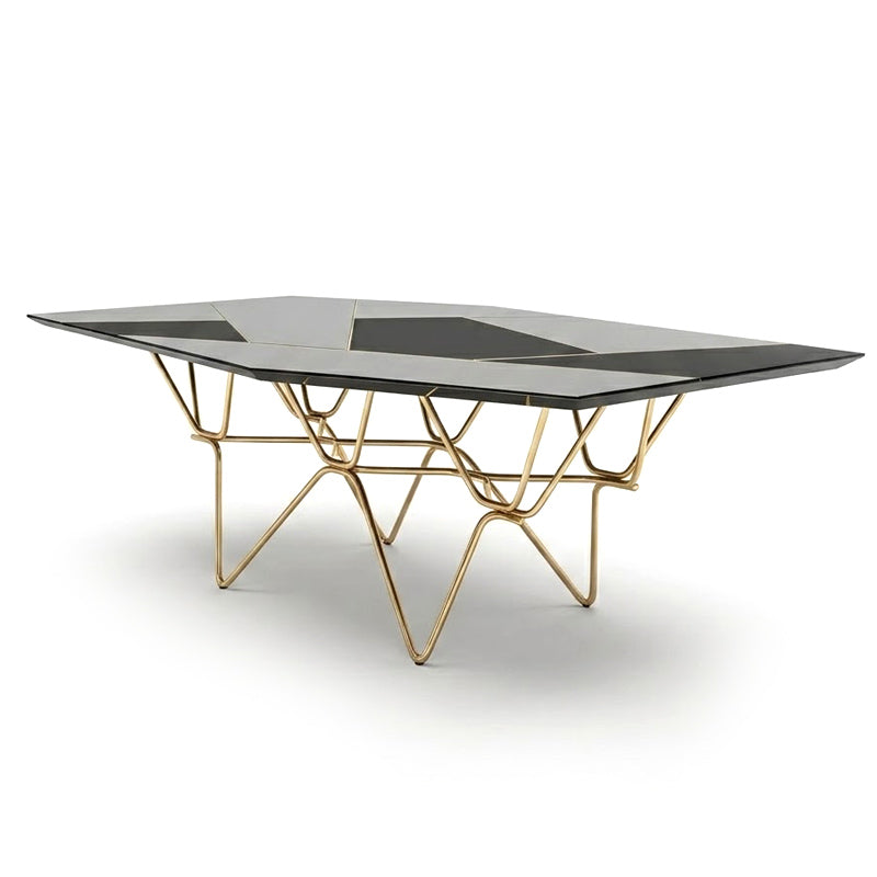 Polonceau Unique Creativity Metal Simple Solid Wood Dining Table