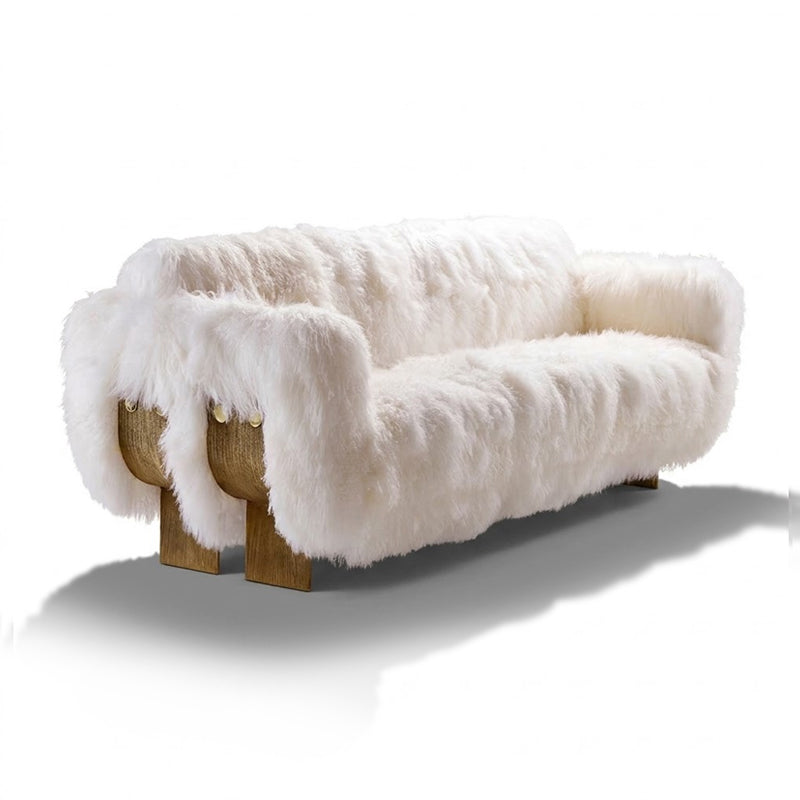 Primal Upscale Metal Unique Creativity Plush Multi-Seat Straight Sofa