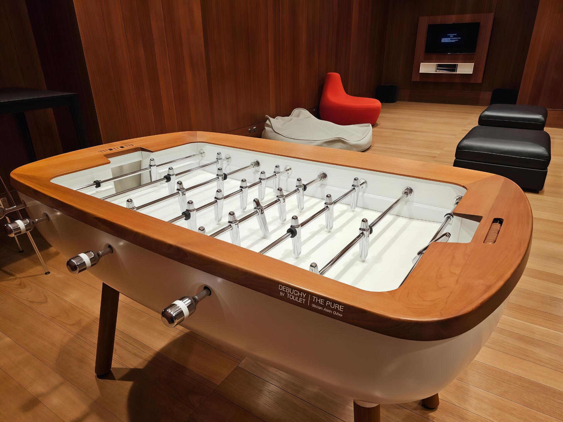 Pure Luxury Art Minimalist Solid Wood Double Football Table