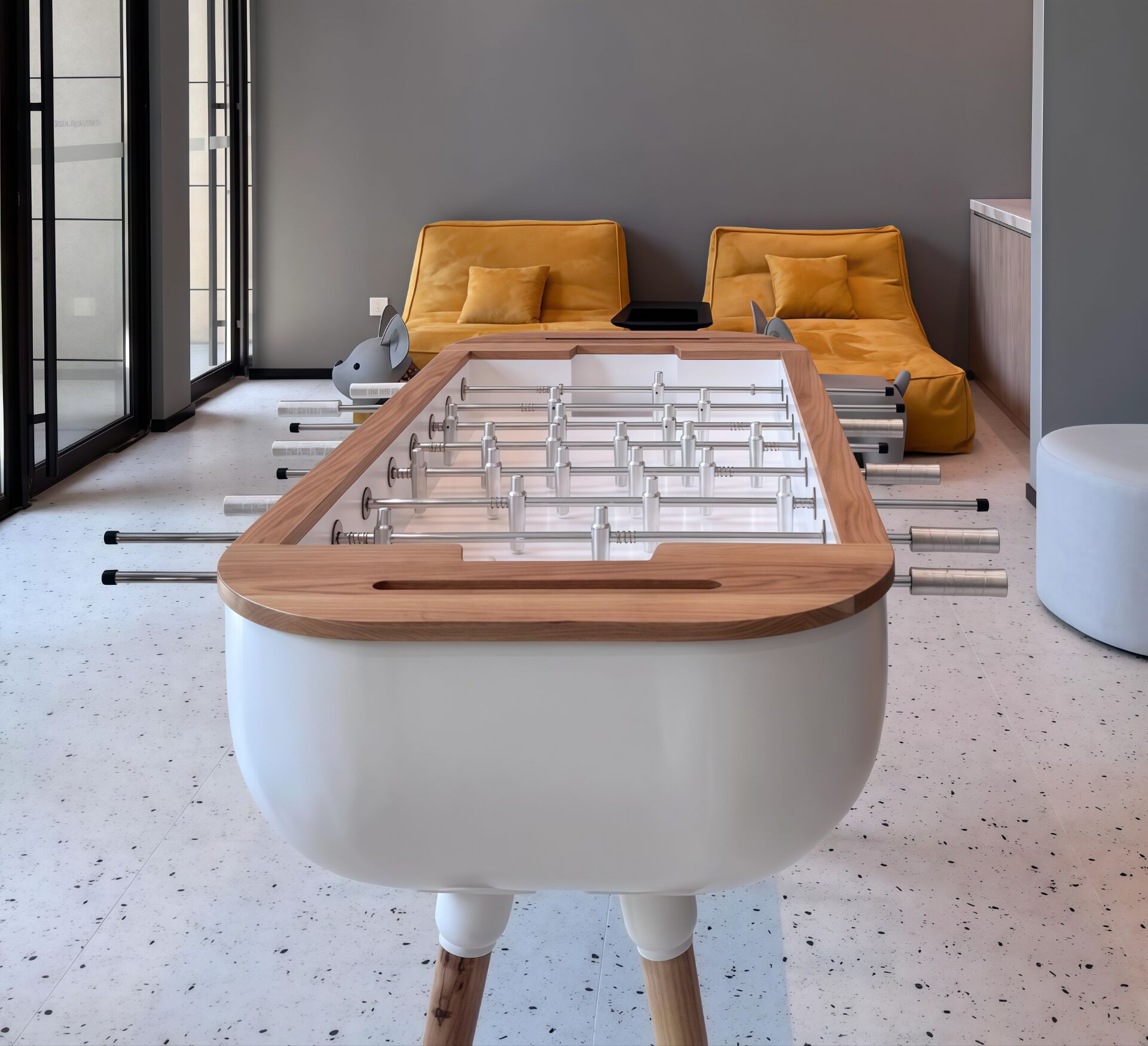 Pure Luxury Art Minimalist Solid Wood Double Football Table