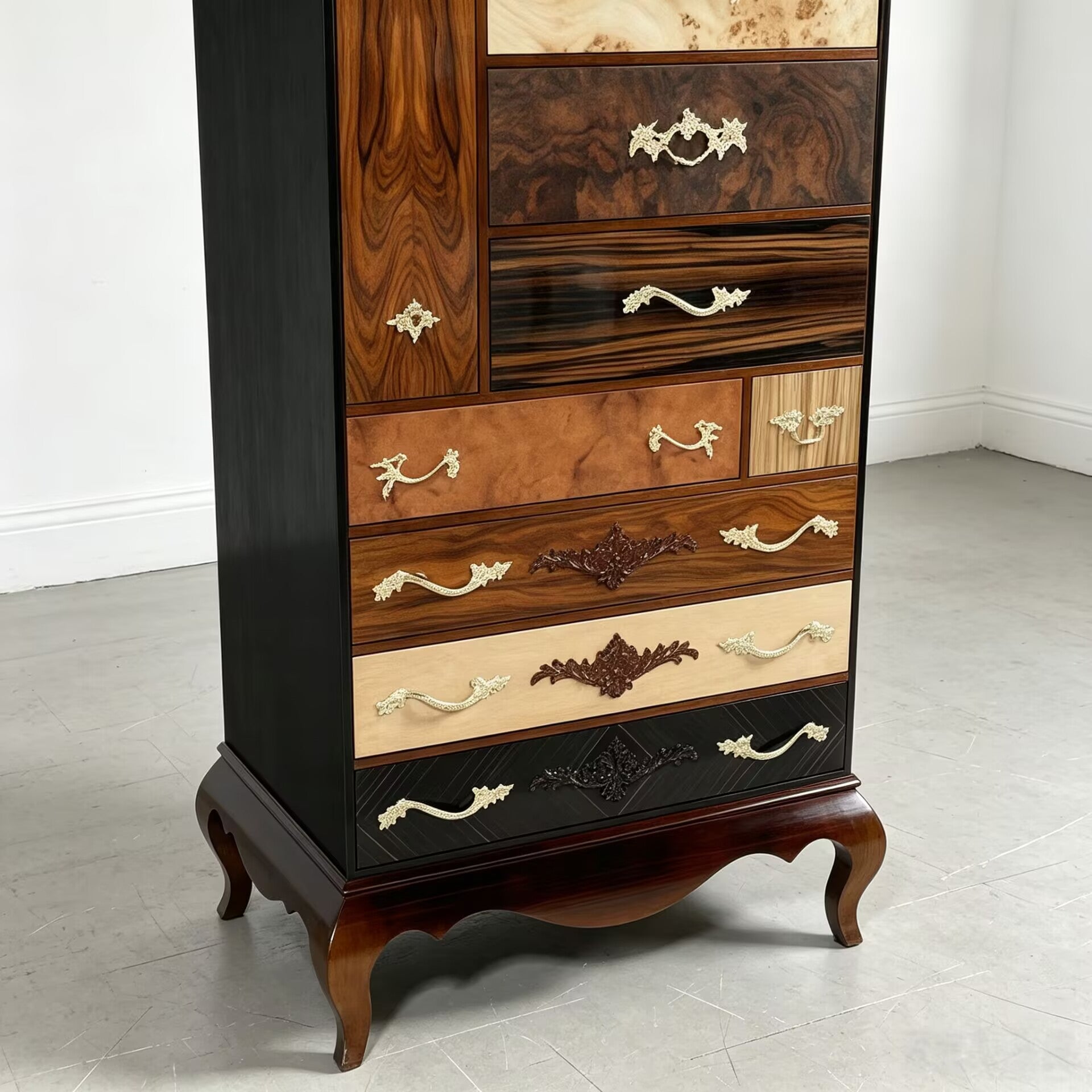 Queens Modern High-End Metal Creativity Solid Wood Storage Locker
