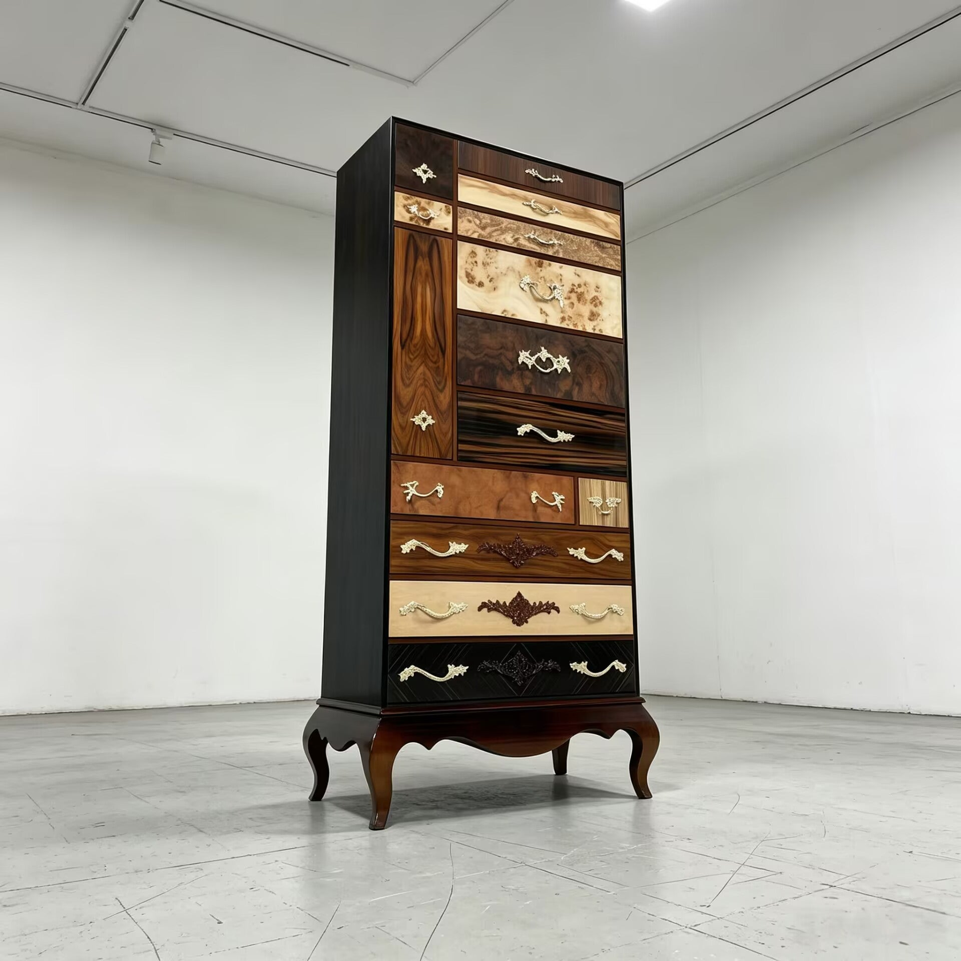 Queens Modern High-End Metal Creativity Solid Wood Storage Locker