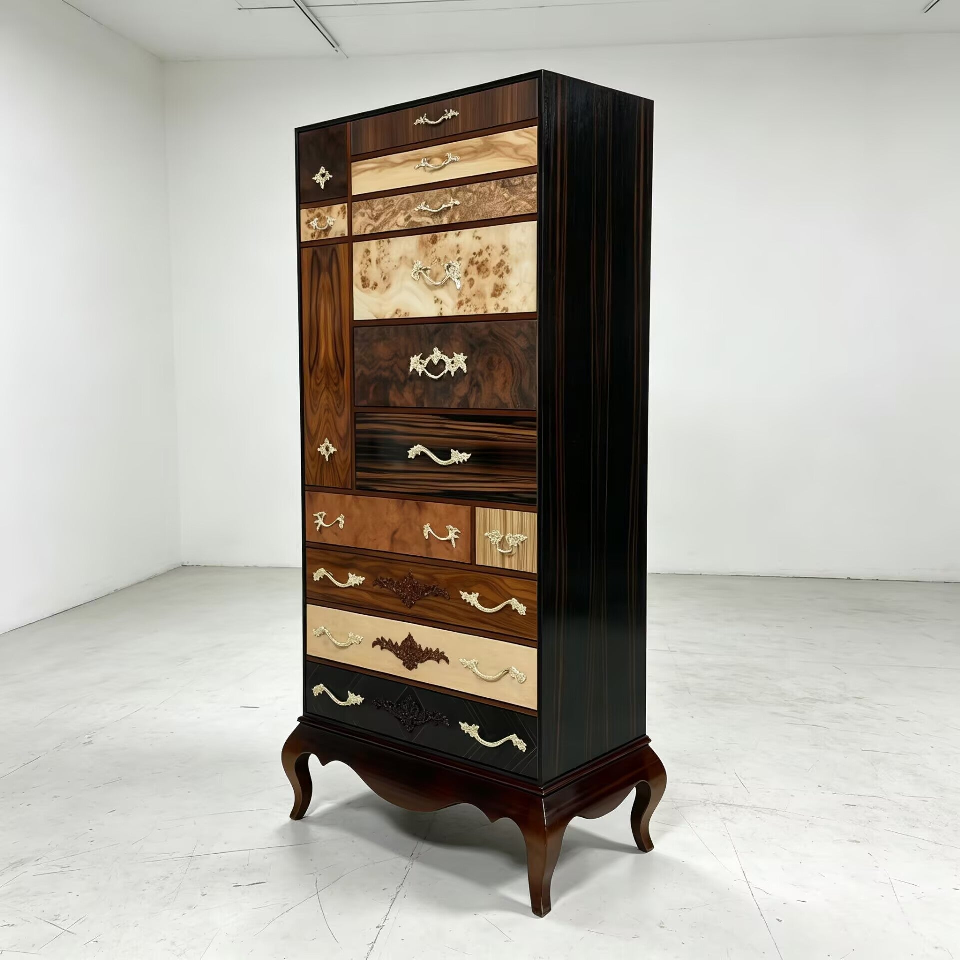 Queens Modern High-End Metal Creativity Solid Wood Storage Locker