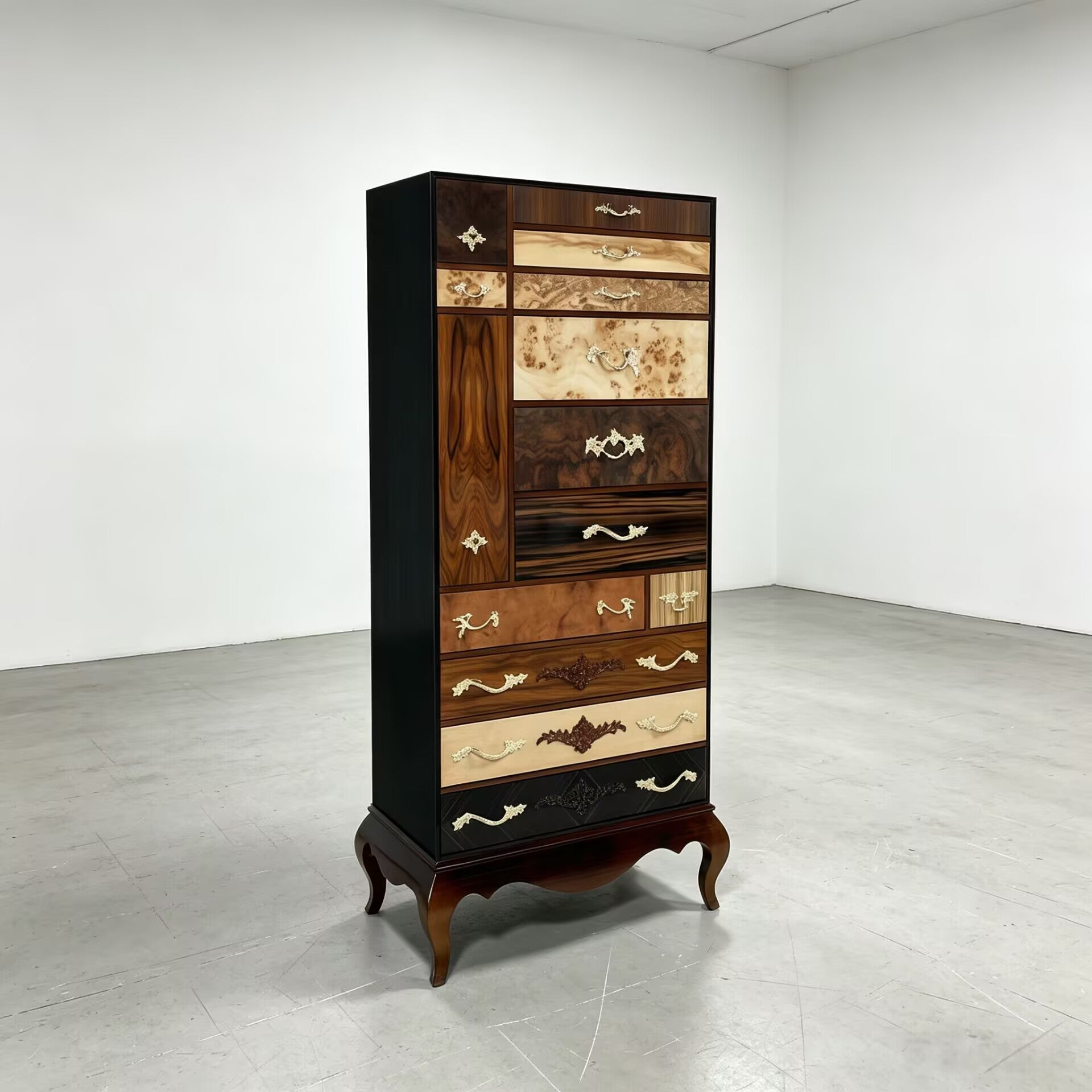 Queens Modern High-End Metal Creativity Solid Wood Storage Locker