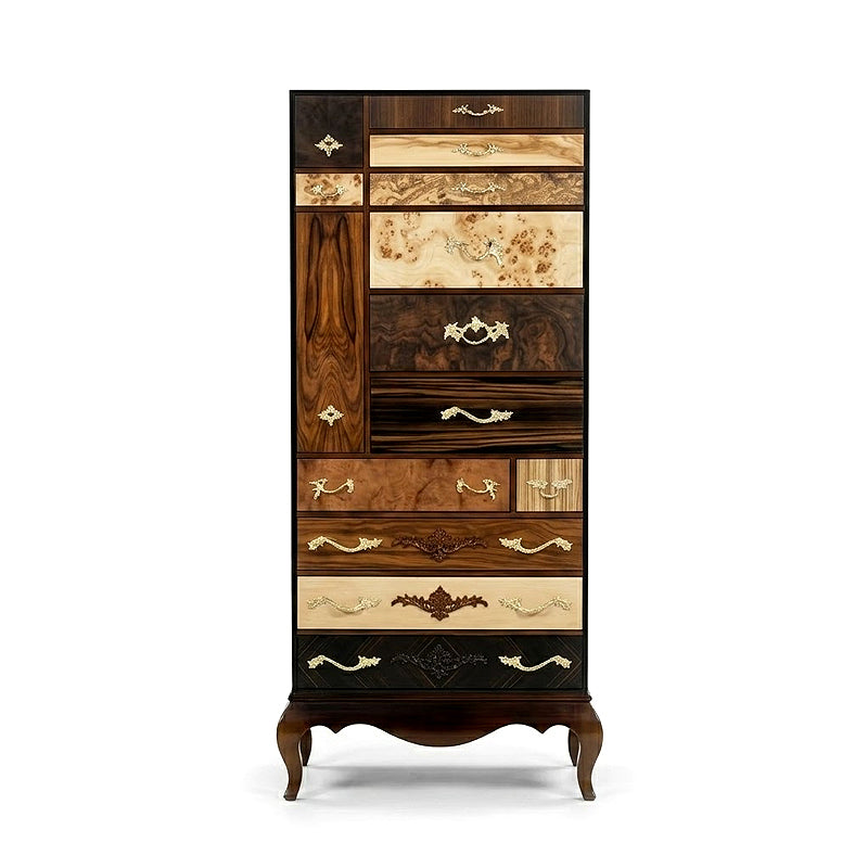 Queens Modern High-End Metal Creativity Solid Wood Storage Locker